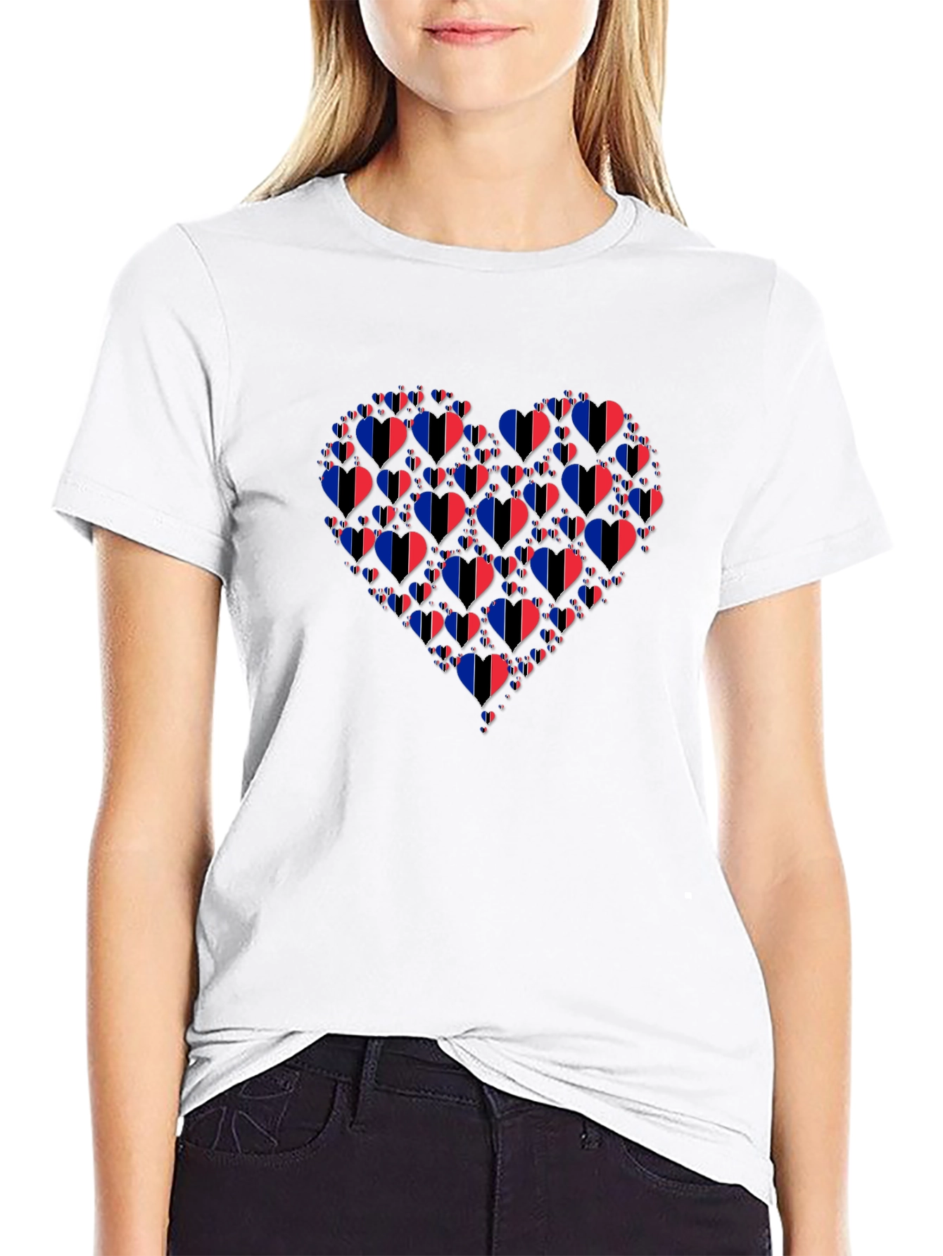 Black Heart Flag T-Shirt - Stylish Graphic Tee for Everyday Wear view 9