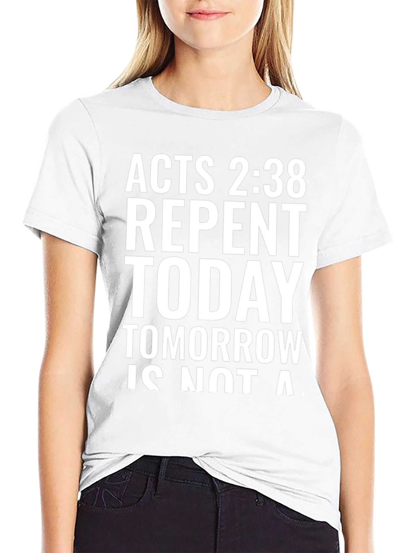 Black Repent Today T-Shirt - Christian Graphic Tee view 9