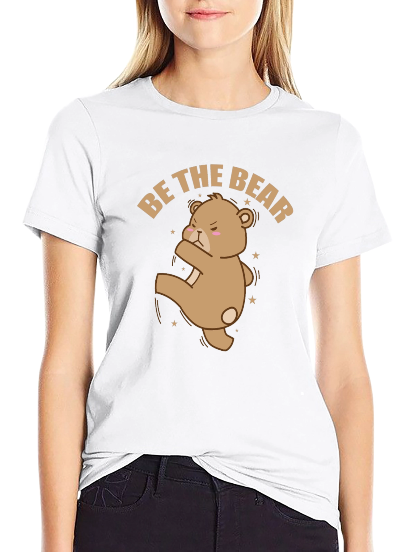 Black Be The Bear Funny Graphic Tee view 9
