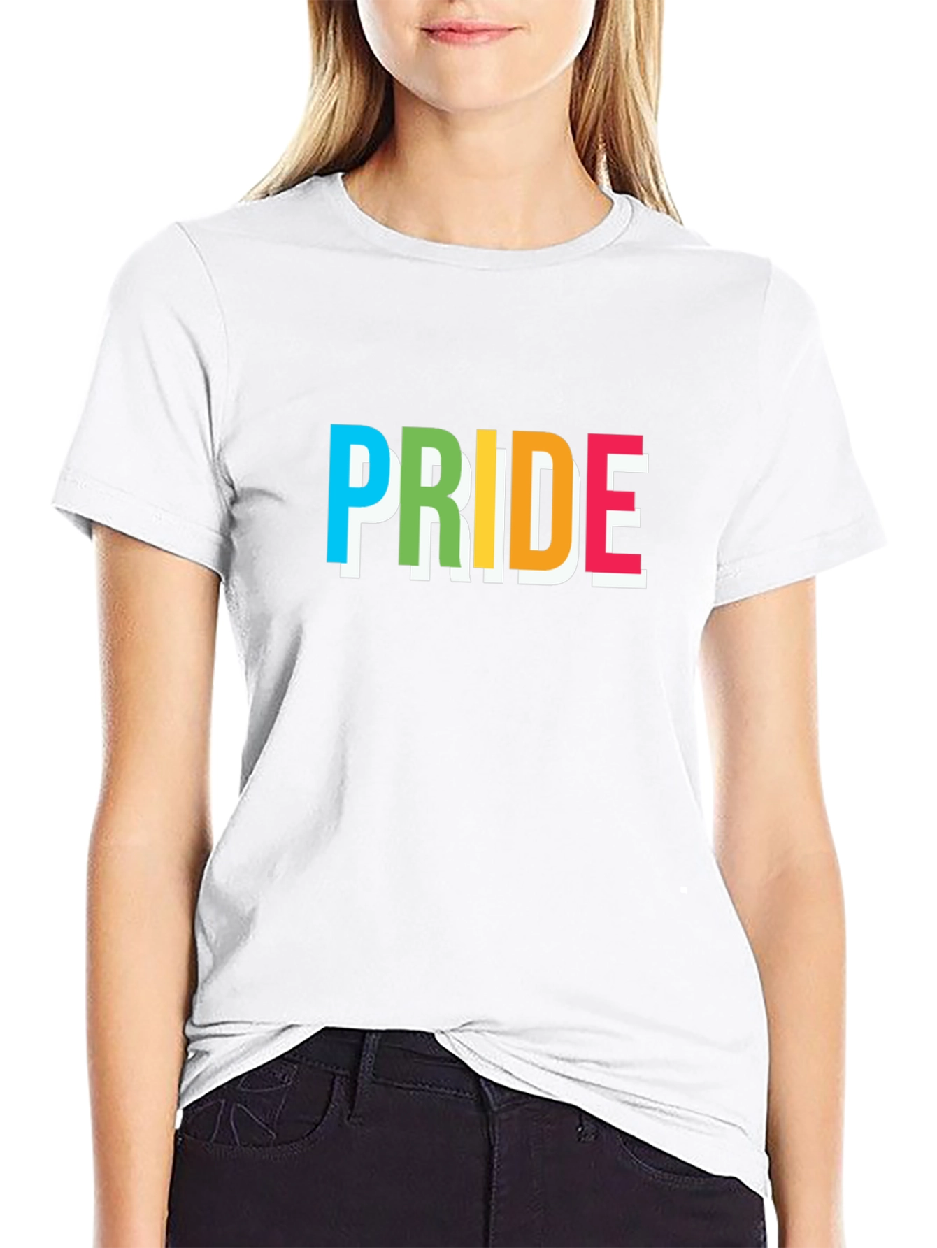 Black Pride Graphic Tee - Rainbow Lettering view 9