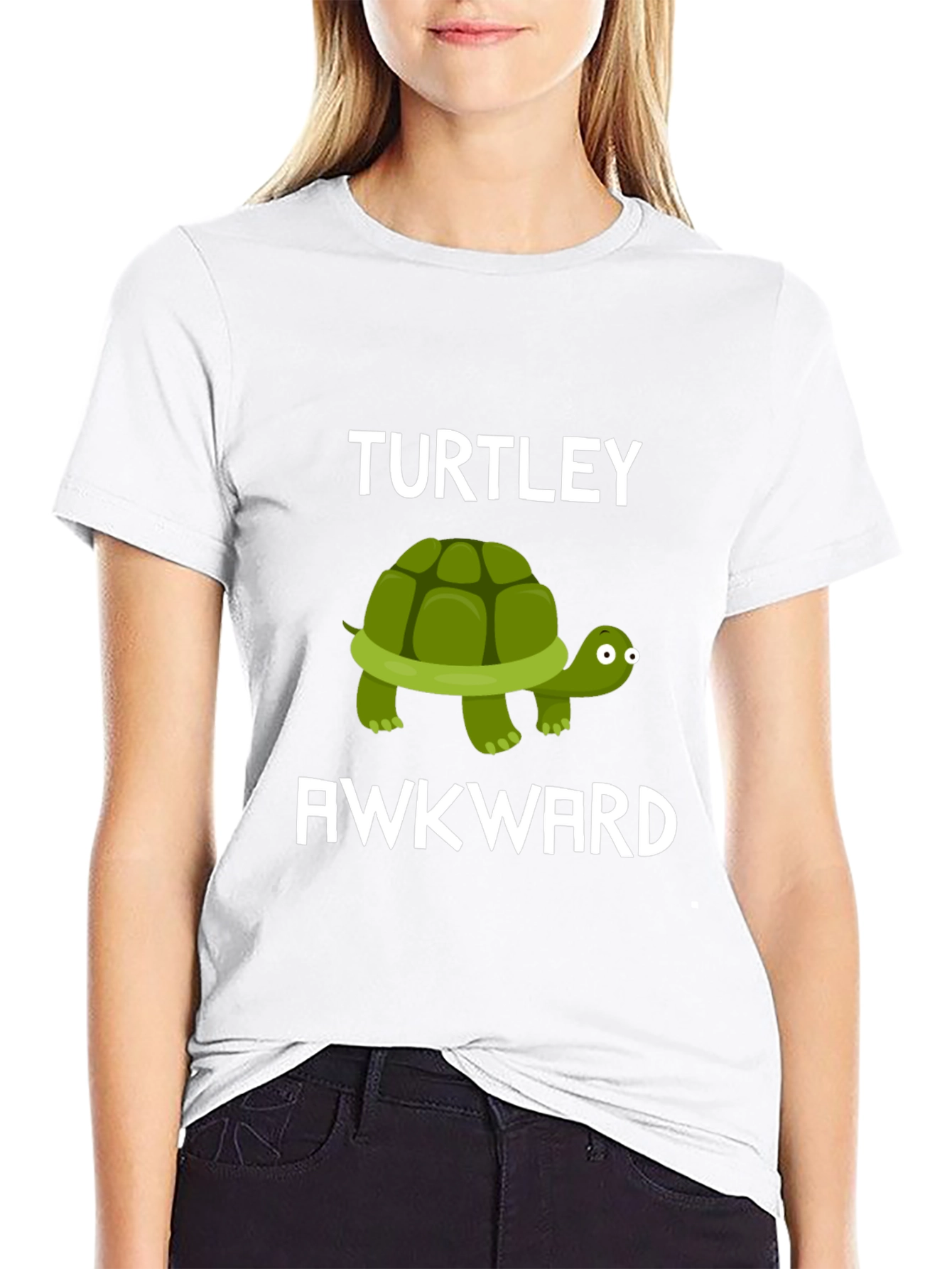 Black Turtley Awkward Funny Graphic T-Shirt view 9