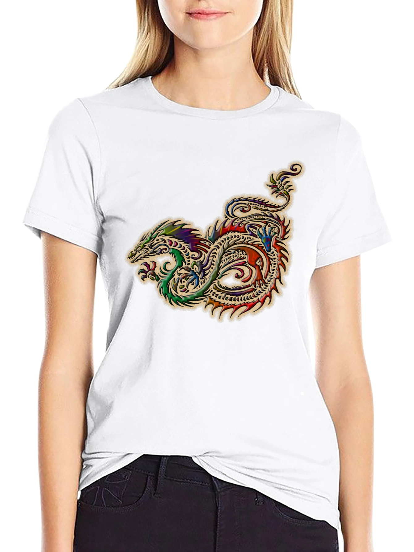 Black Dragon Graphic Black T-Shirt view 9