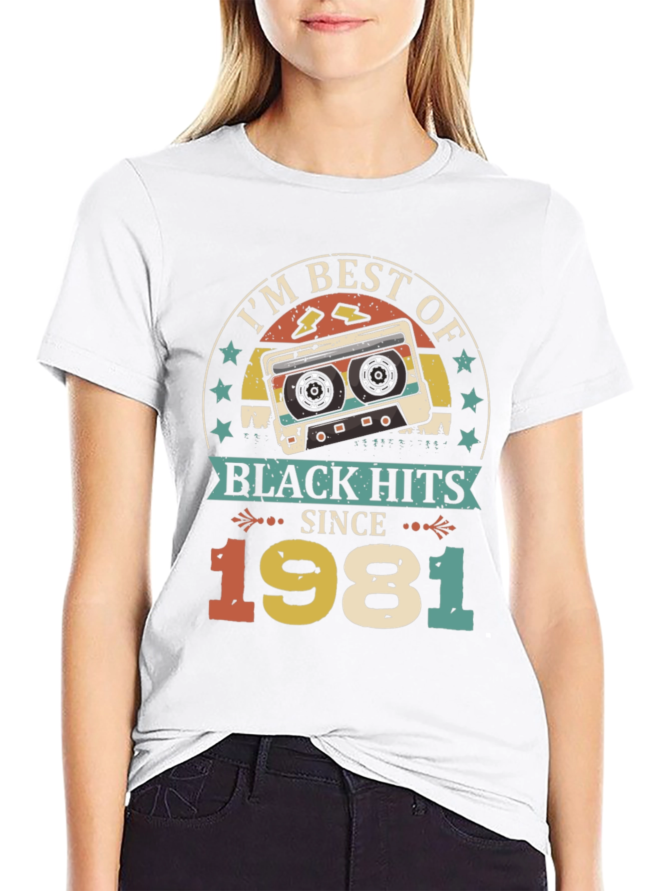 Black Best of Black Hits 1981 Cassette Graphic Tee view 9