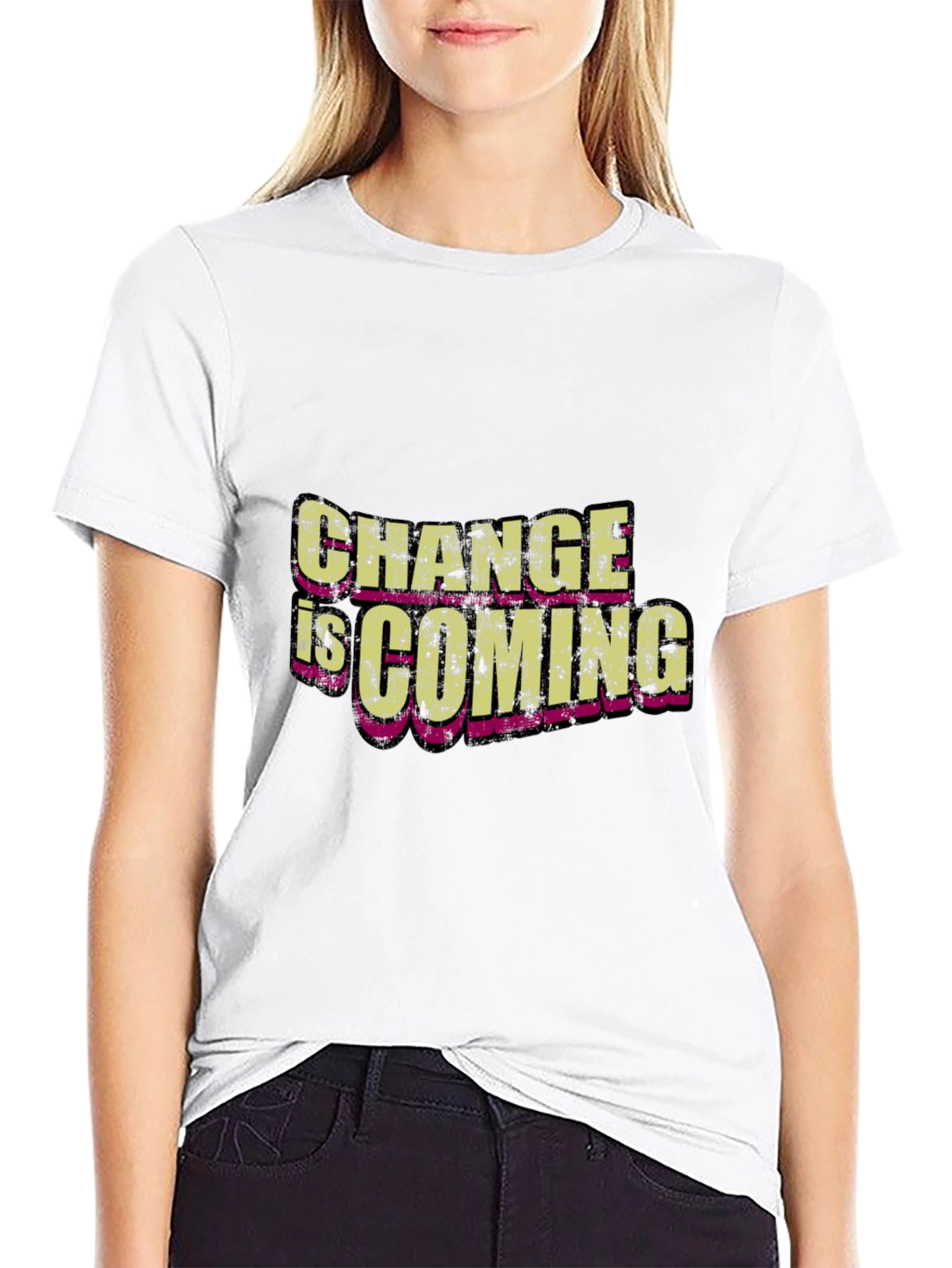 Black Change is Coming Black Graphic T-Shirt view 9