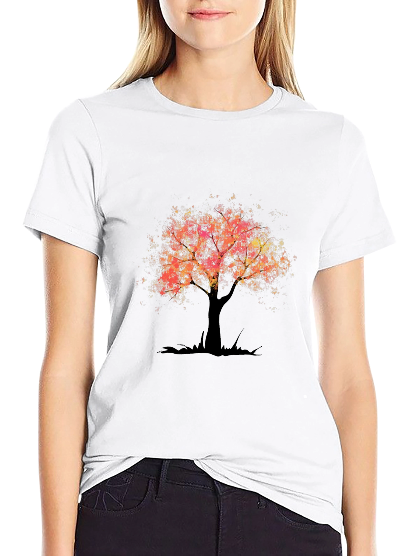Black Tree of Life Graphic Tee - Black Casual Shirt view 9