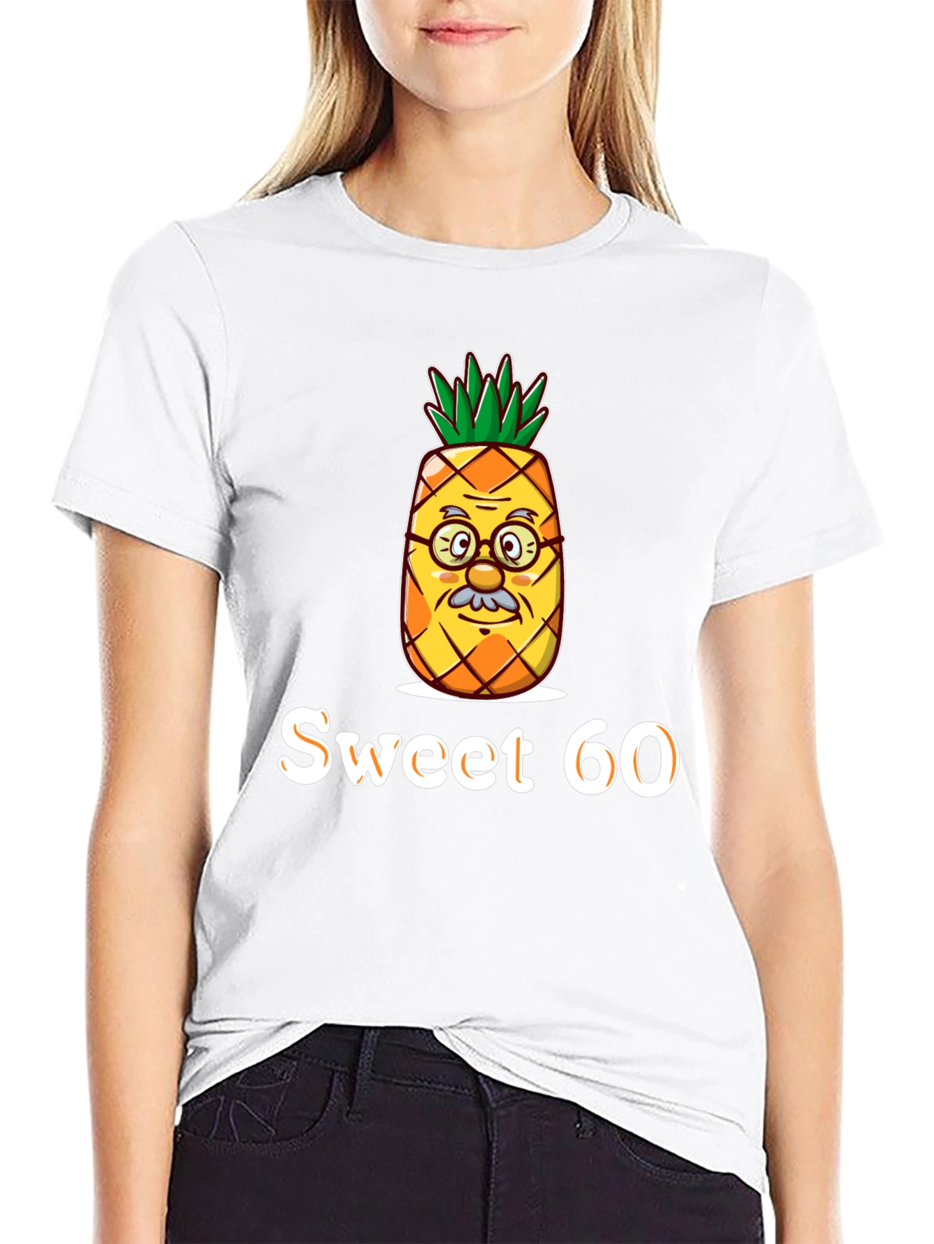 Black Sweet 60 Pineapple Graphic Tee - Unisex view 9