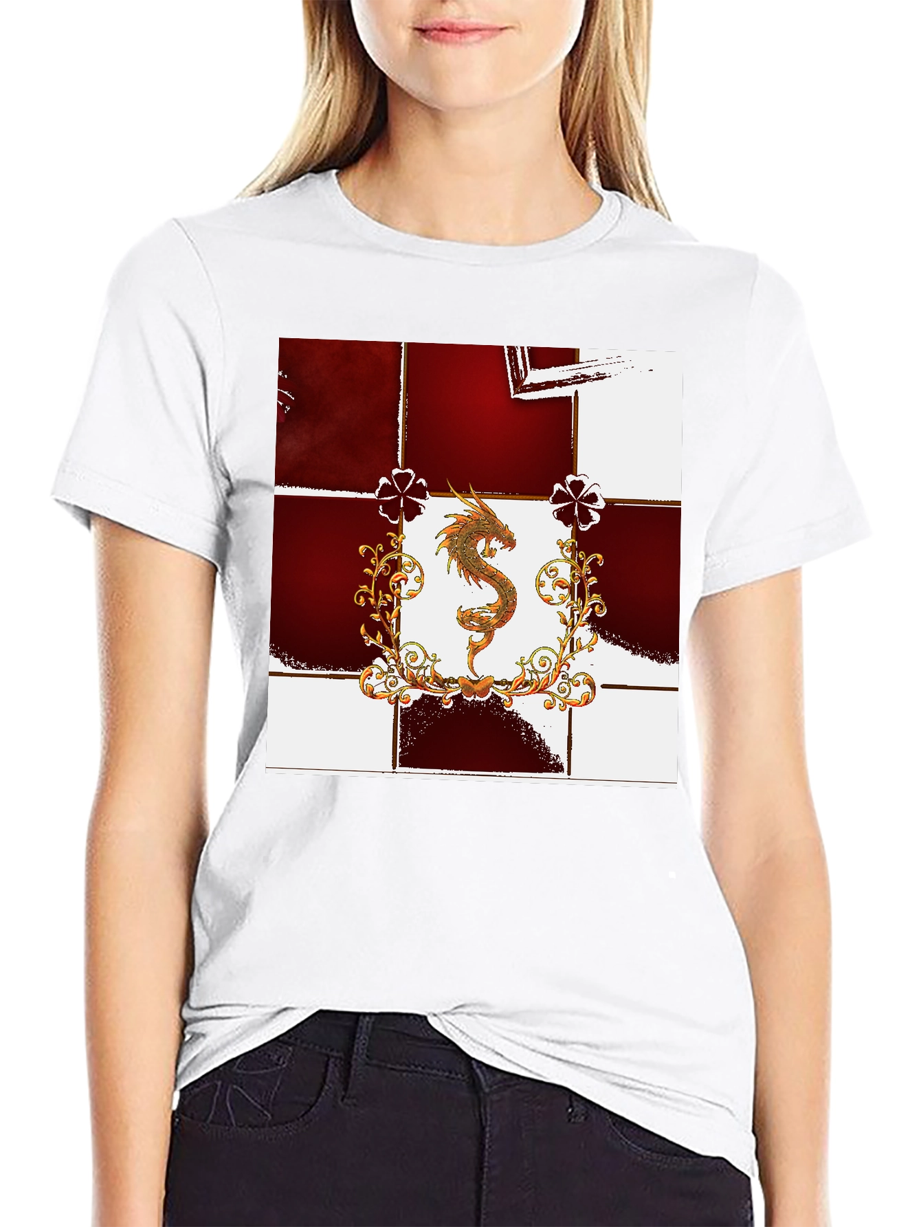 Black Dragon Emblem Black T-Shirt view 9