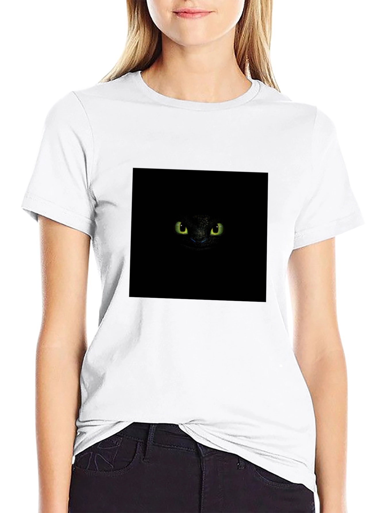 Black Night Fury Eyes Black T-Shirt view 9