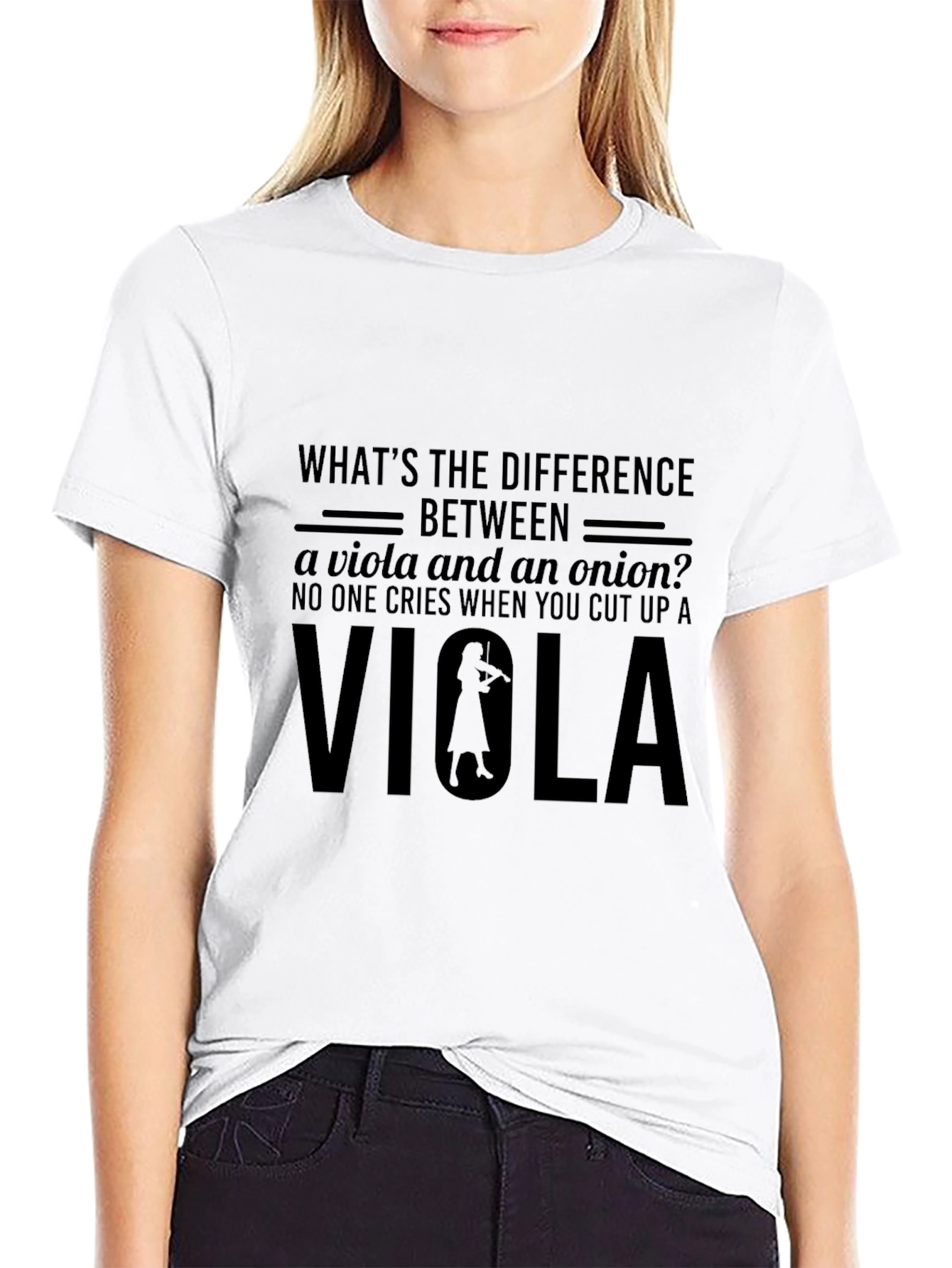 Black Viola Joke T-Shirt - Funny Musician Gift view 9