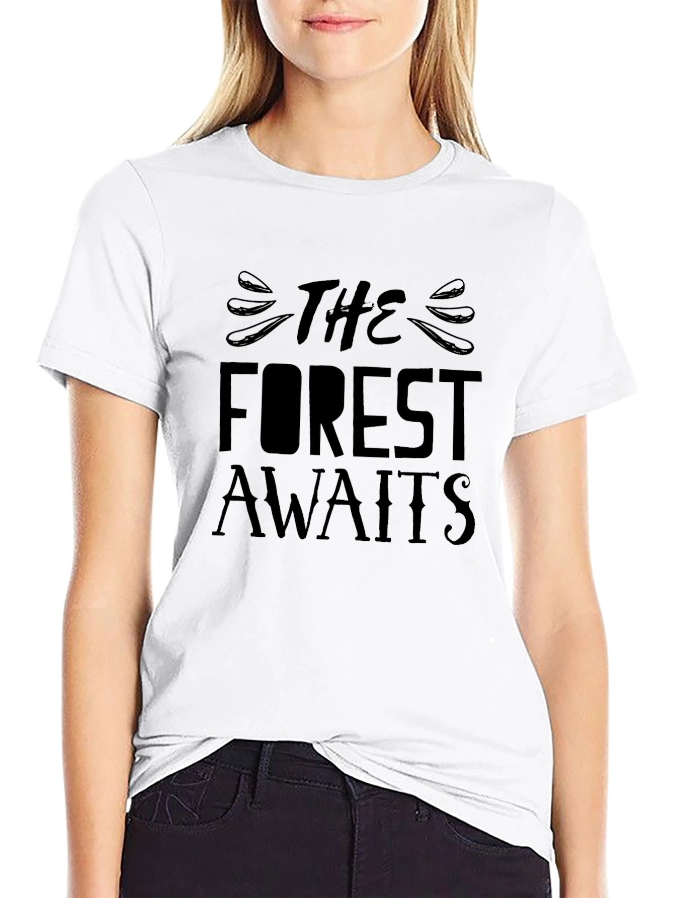 Black The Forest Awaits Black T-Shirt view 9