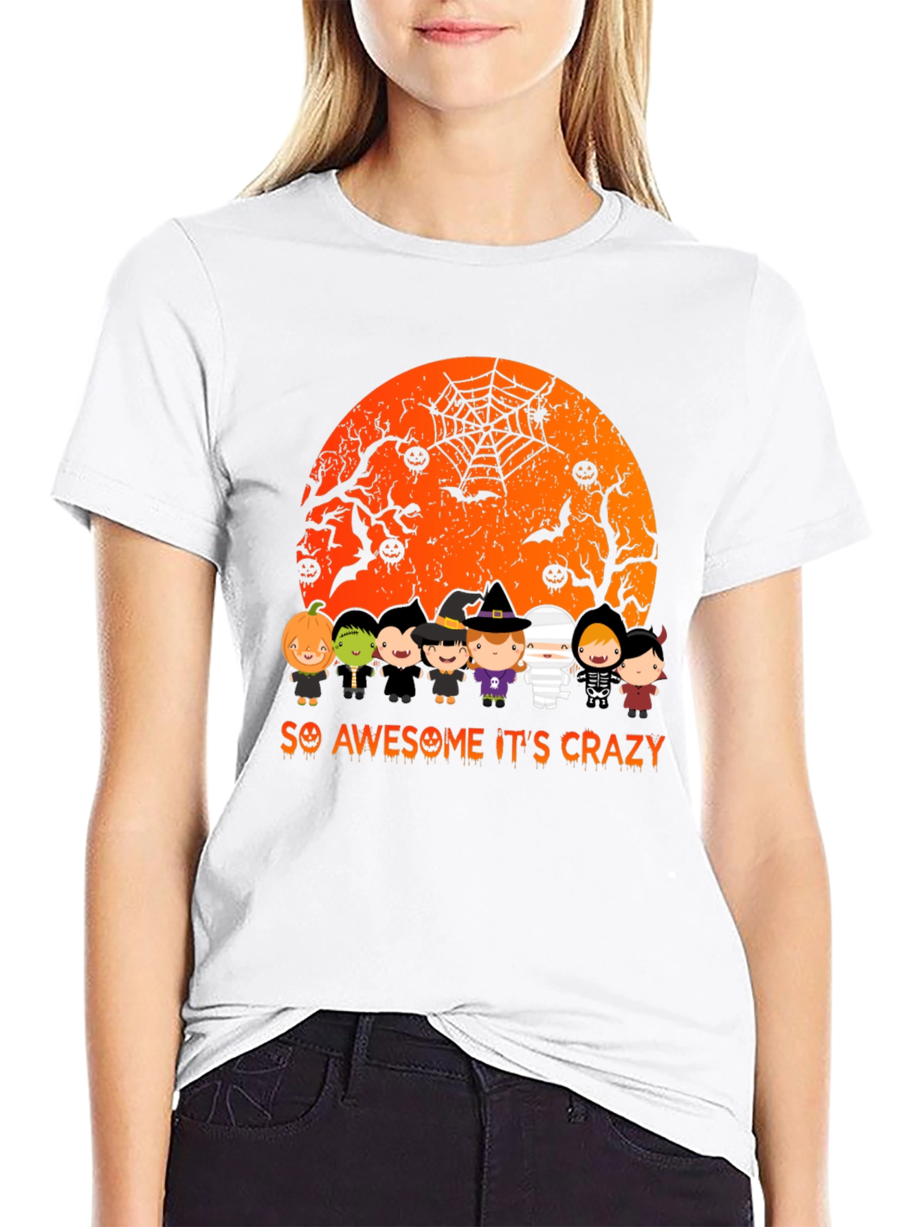 Black Halloween Kids T-Shirt - So Awesome It's Crazy view 9