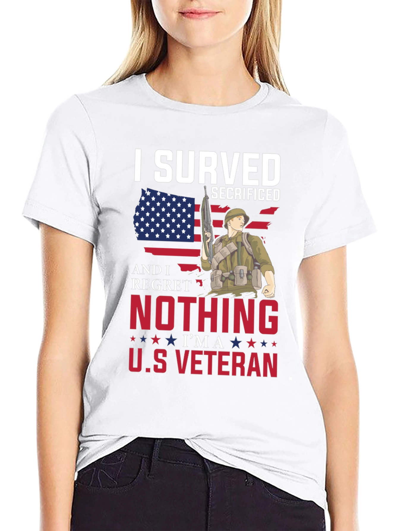 I Served Veteran Graphic T-Shirt - Patriotic Pride - 9