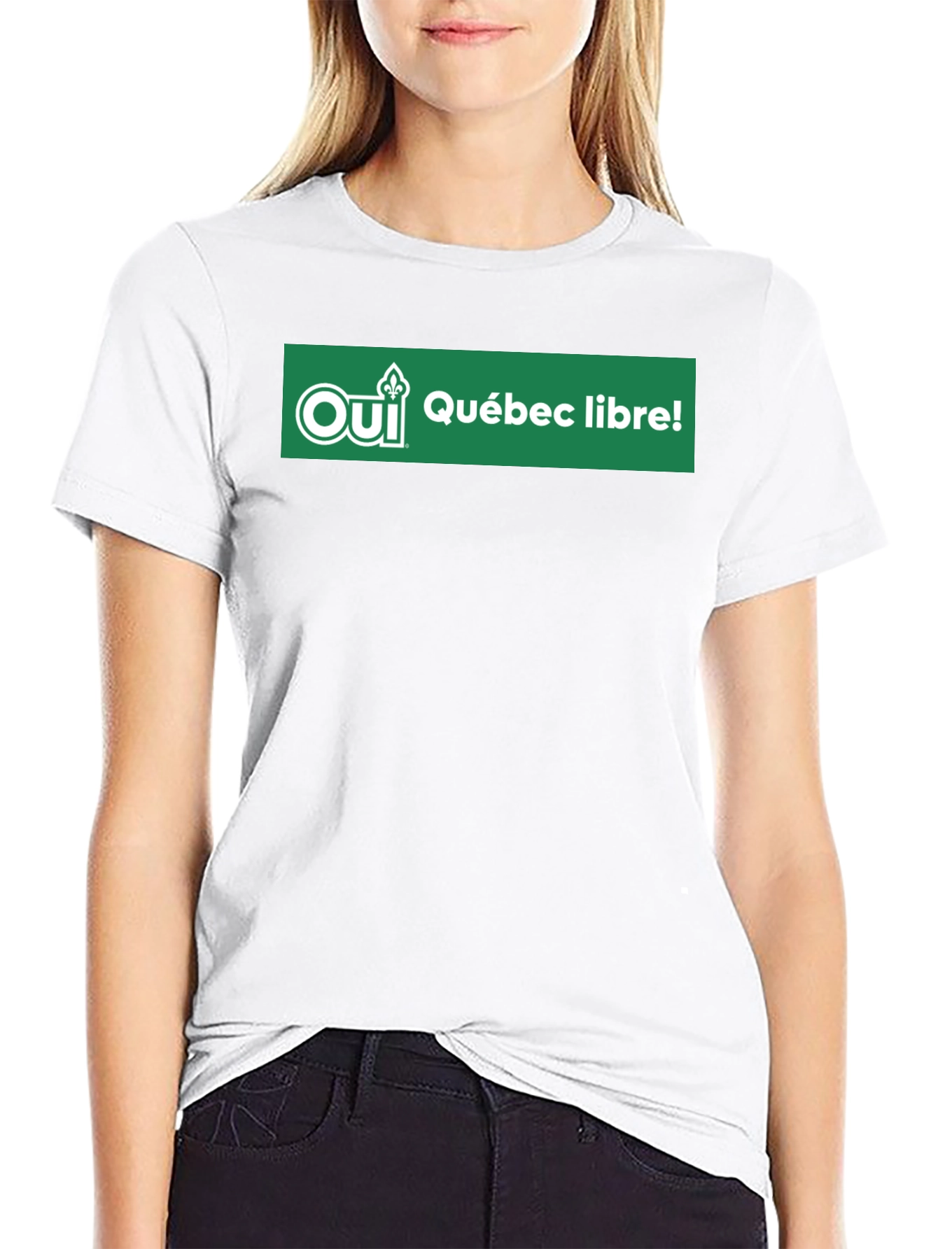 Black Oui Quebec Libre T-Shirt view 9