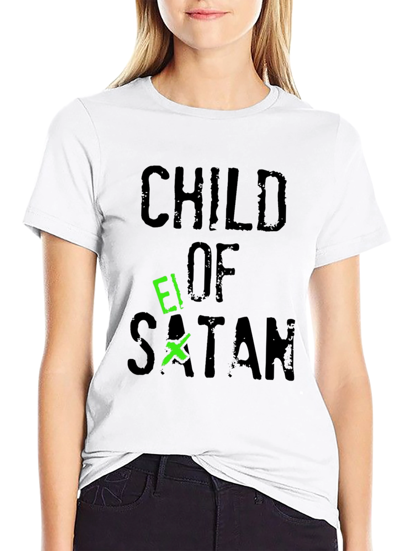 Black Child of Satan T-Shirt - Grunge Graphic Tee view 9