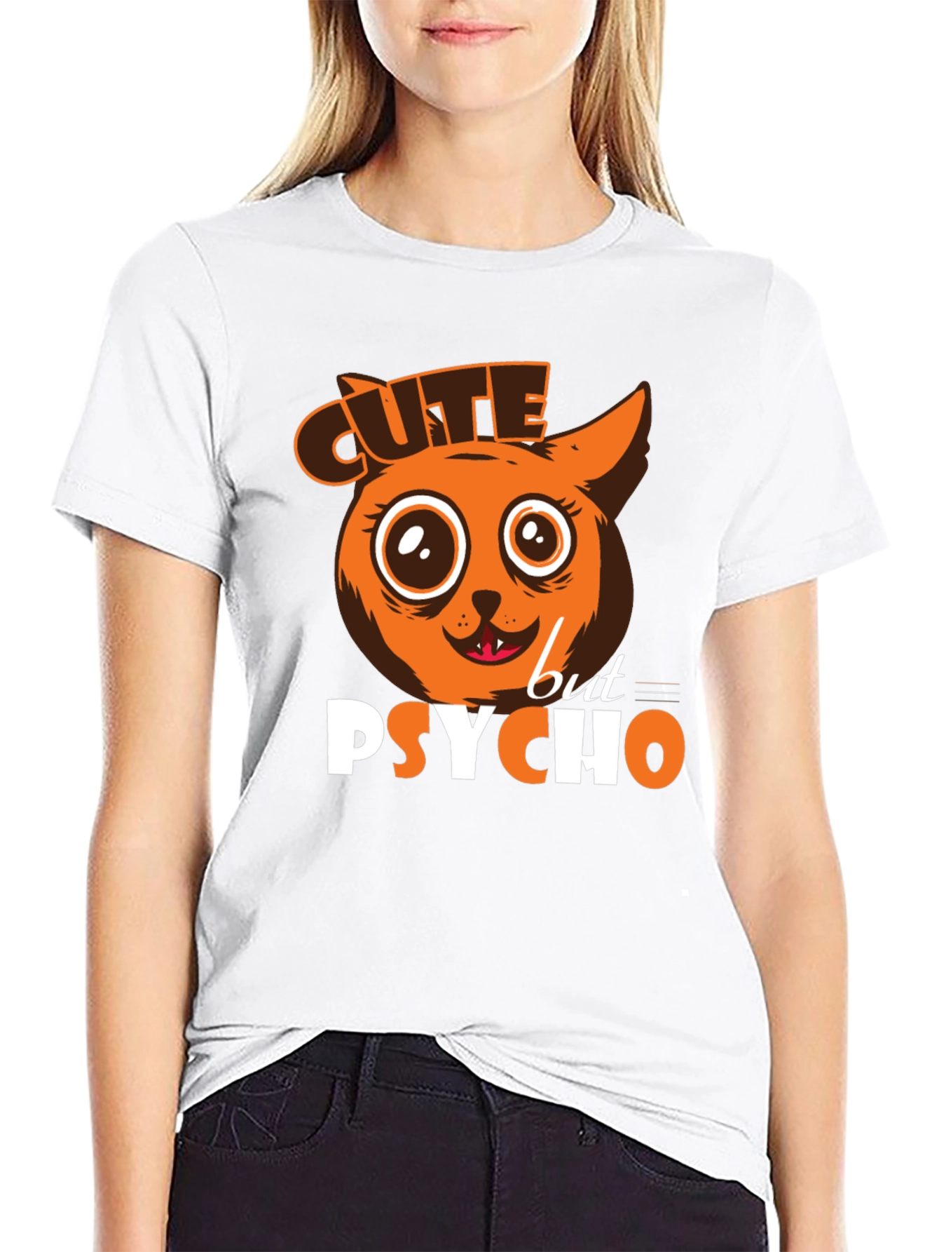 Black Cute But Psycho T-Shirt view 9