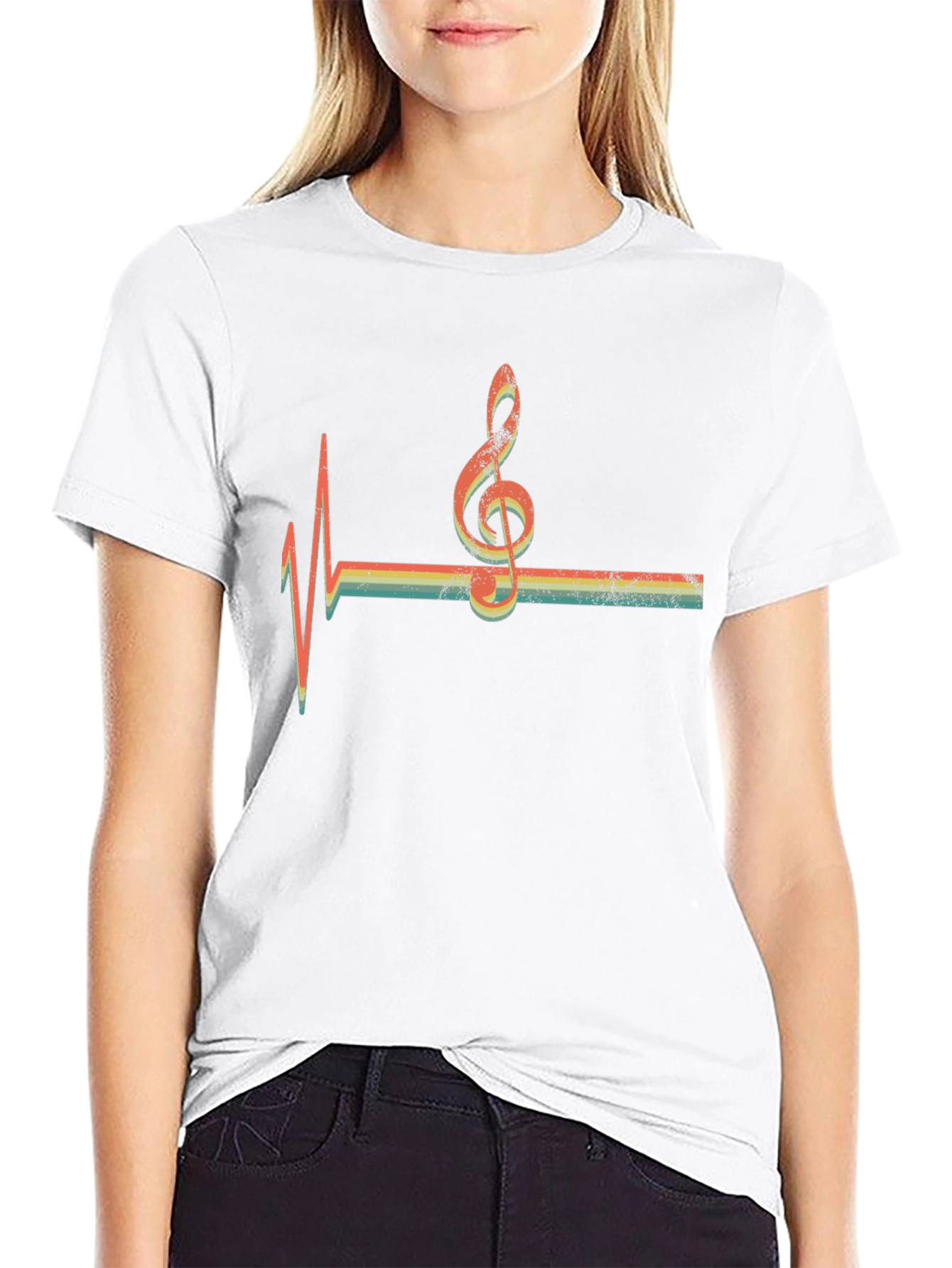 Black Music Heartbeat T-Shirt view 9