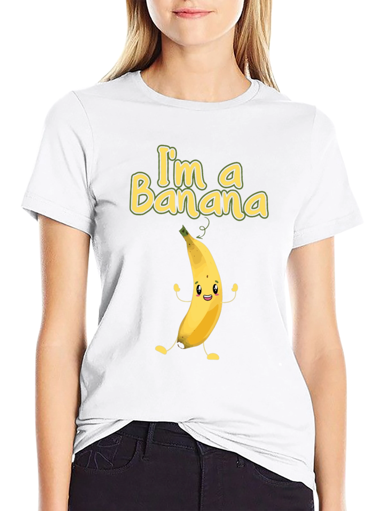 Black I'm a Banana Funny Graphic Tee view 9
