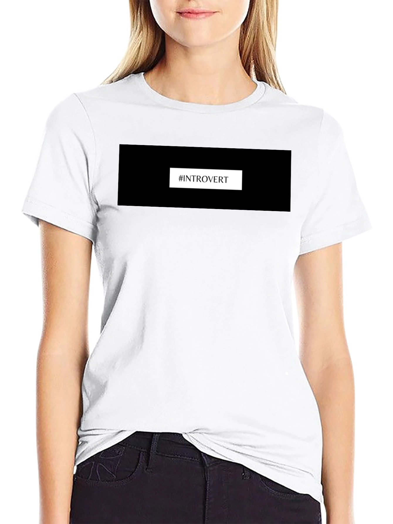 Black Introvert T-Shirt - Black, Comfortable Fit view 9