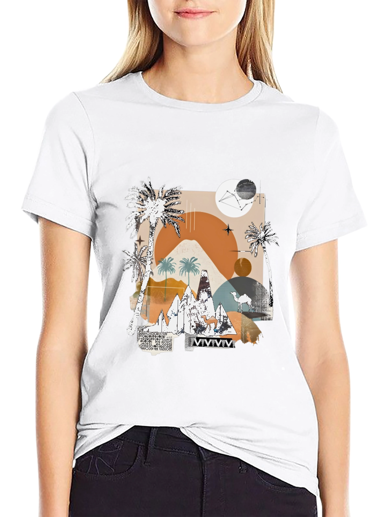 Black Desert Graphic Tee - Modern Abstract Design view 9
