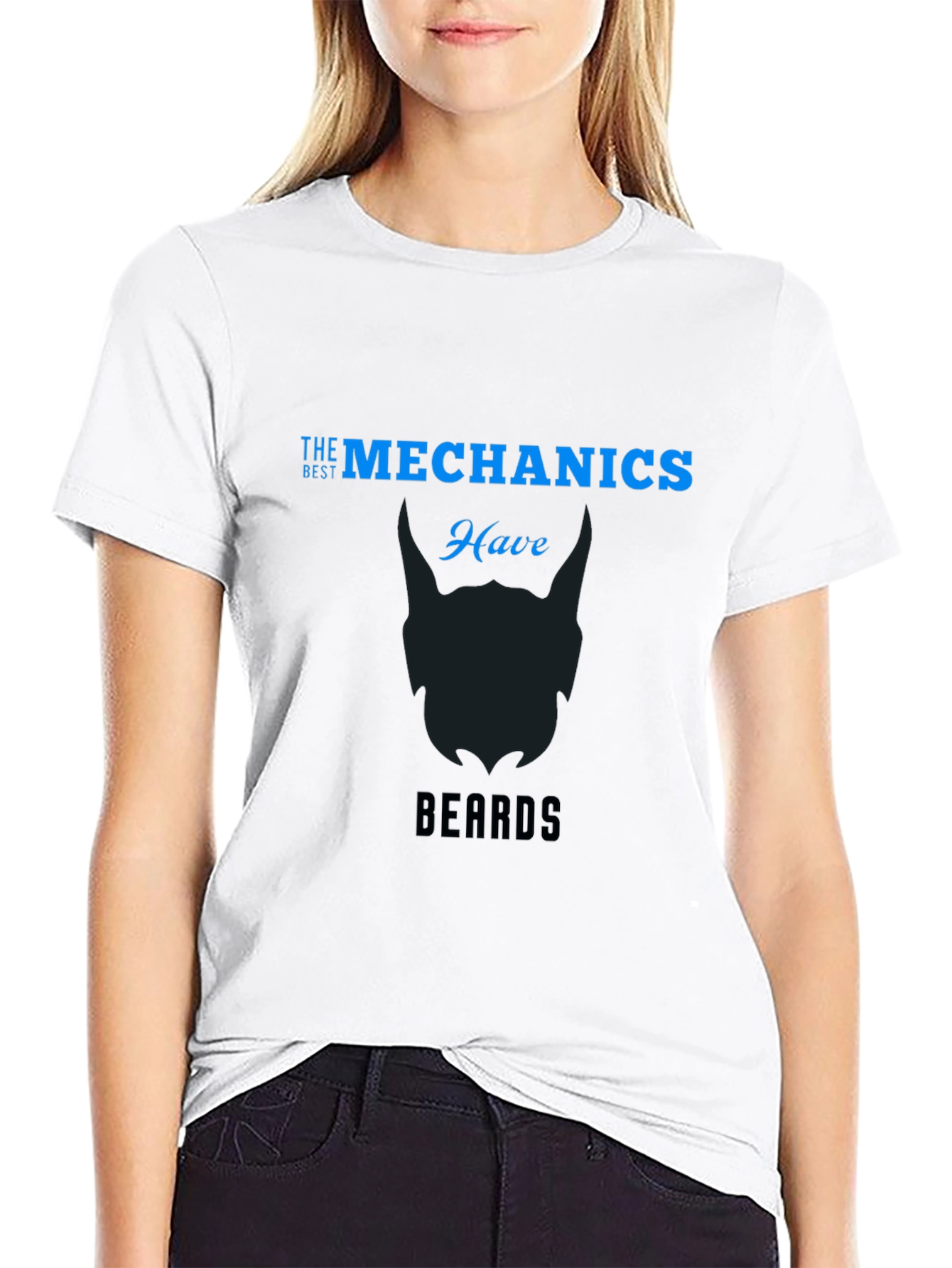 Black Mechanics with Beards Black T-Shirt view 9