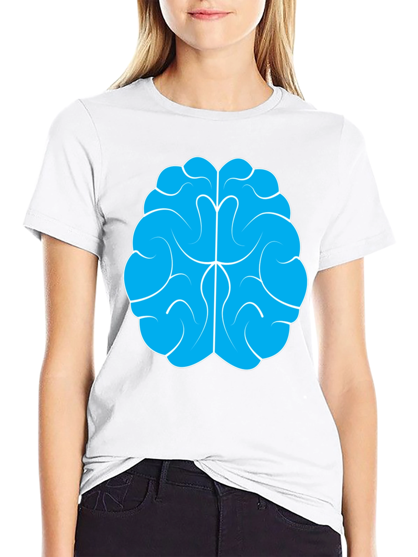 Black Brain Graphic Tee - Black Cotton Blend view 9