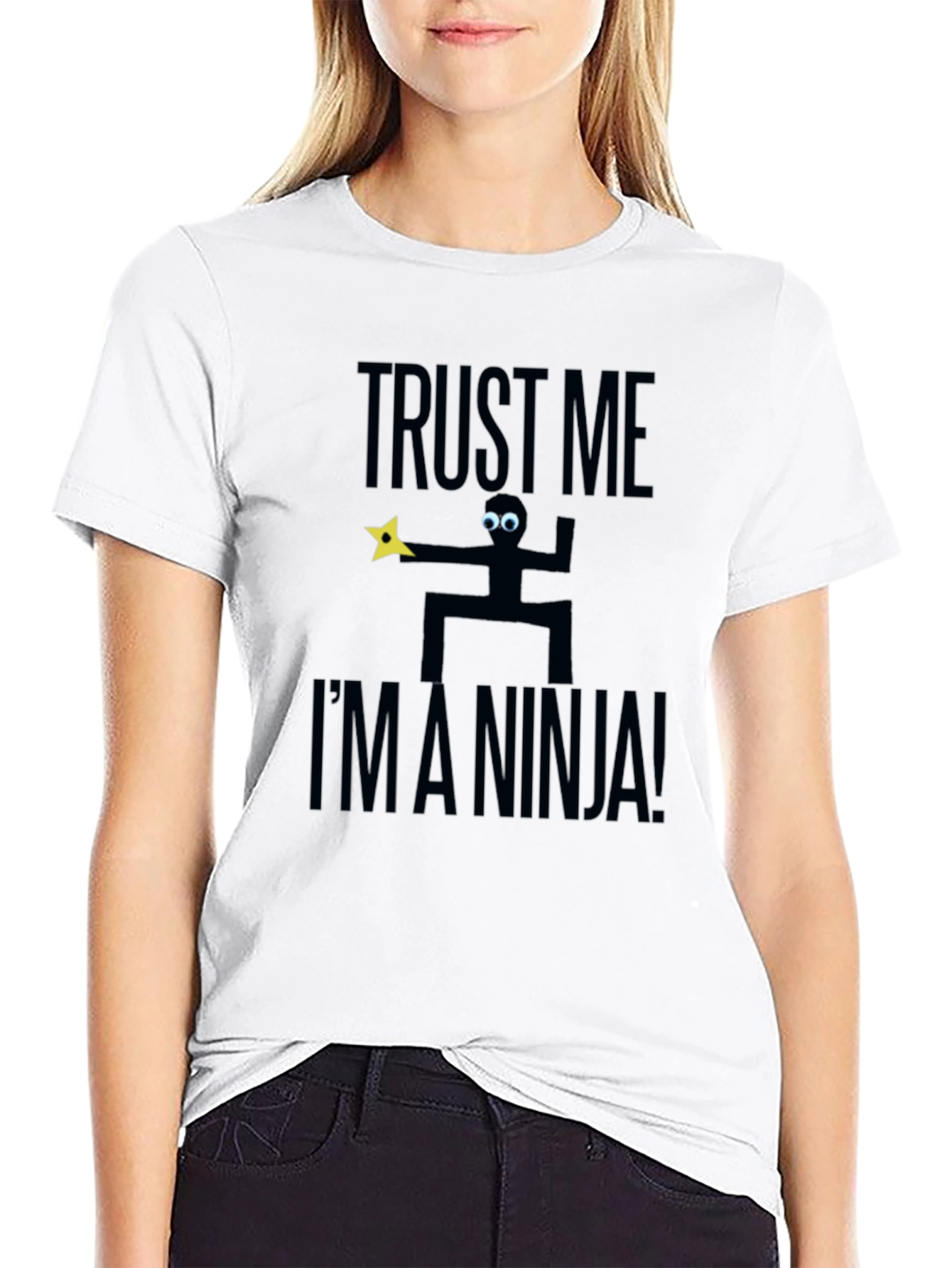 Black Trust Me I'm A Ninja Graphic T-Shirt view 9