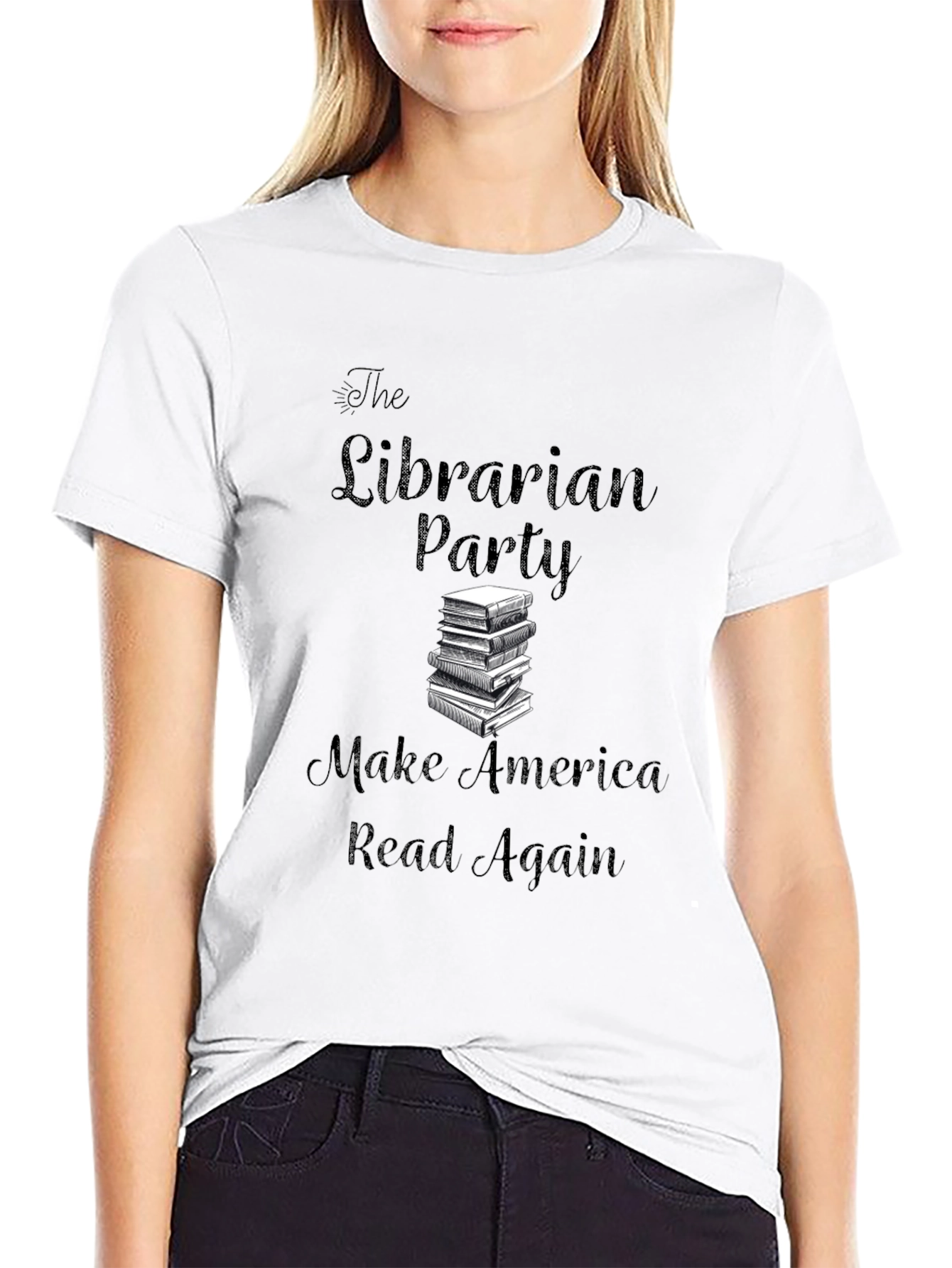 Black Librarian Party T-Shirt: Make America Read Again! view 9