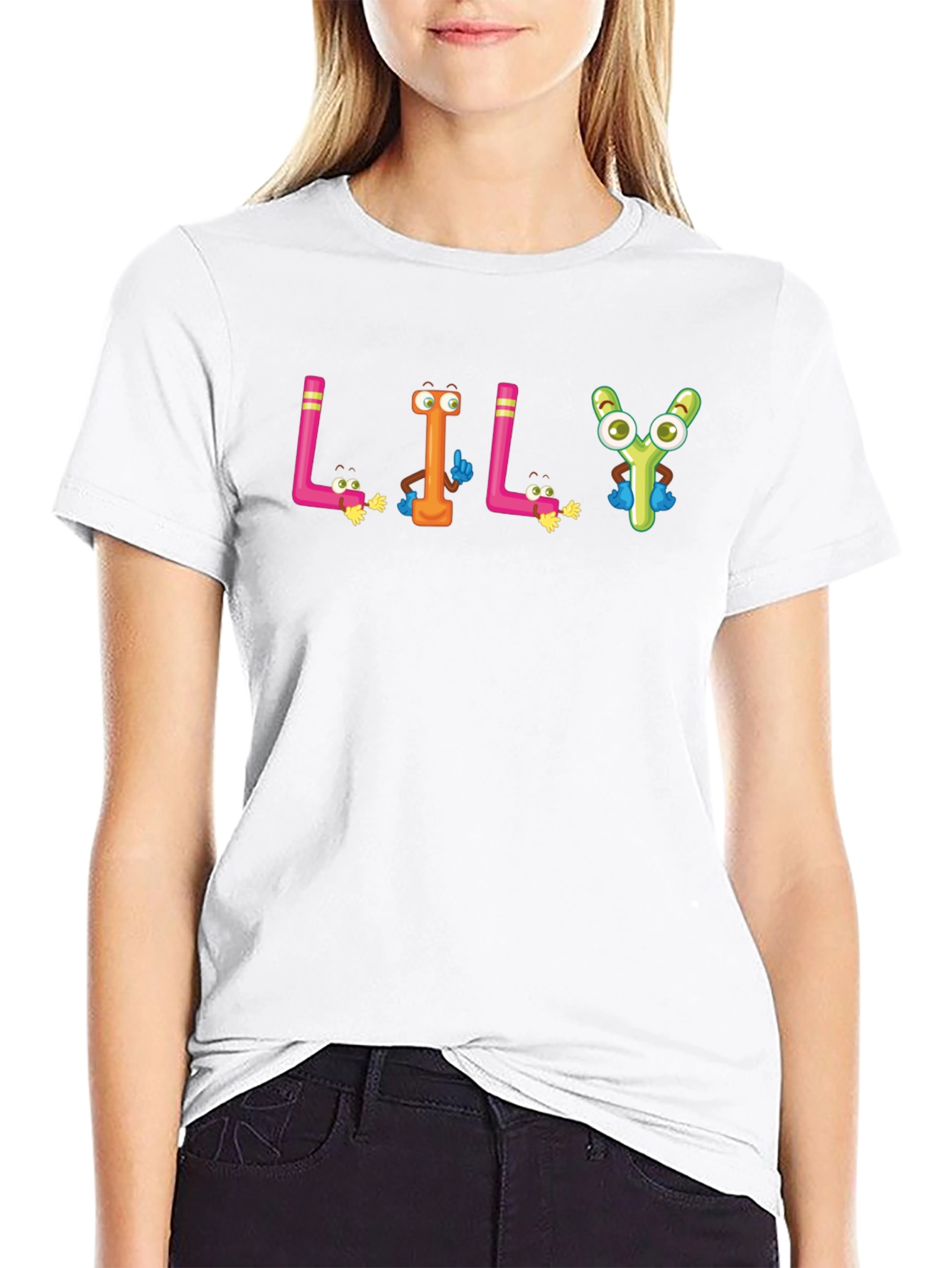 Black Cartoon LILY Black T-Shirt view 9