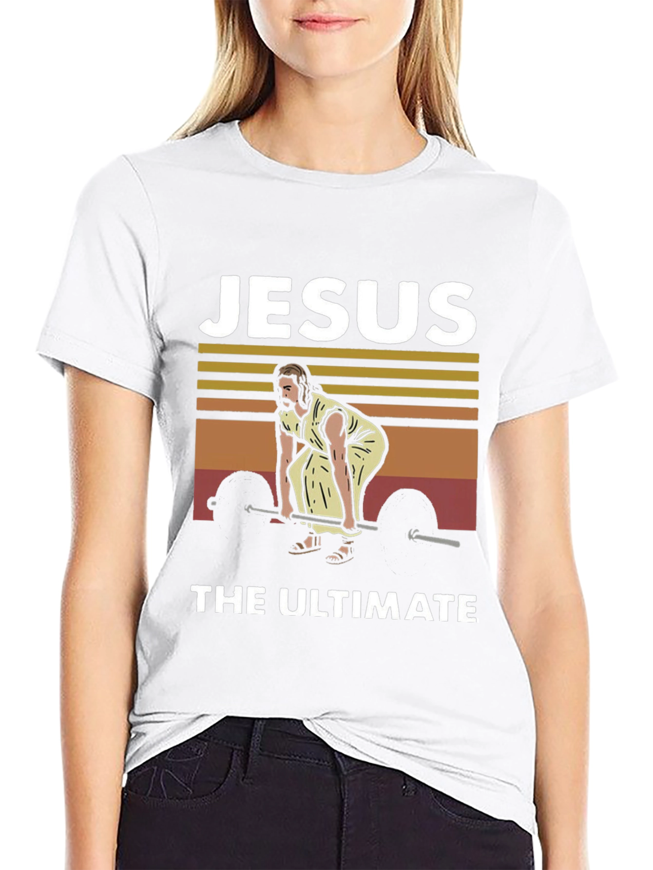 Black Jesus The Ultimate Weightlifter Graphic Tee view 9
