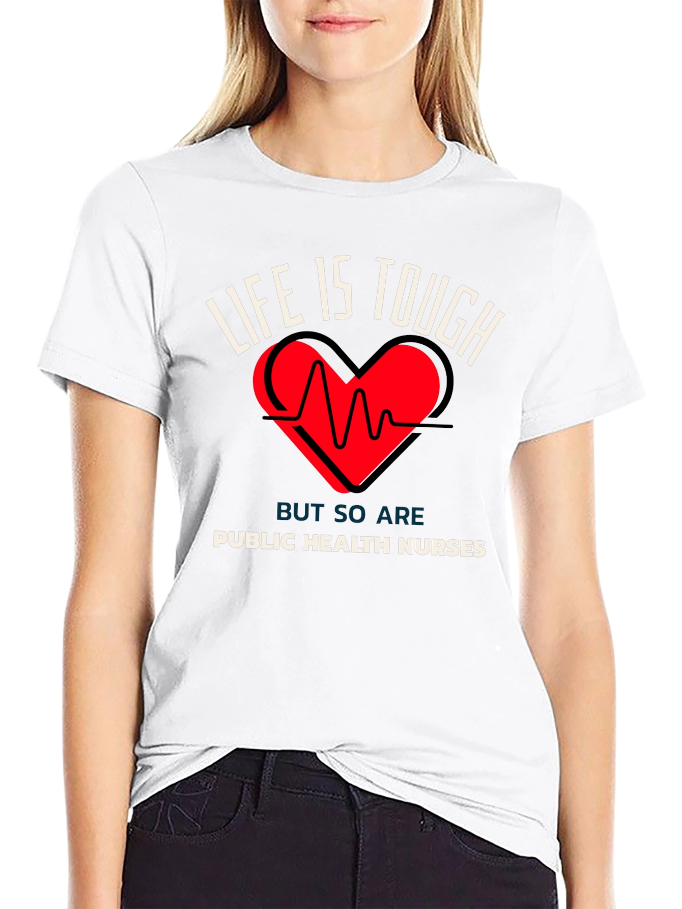 Black Public Health Nurses T-Shirt, Life is Tough view 9