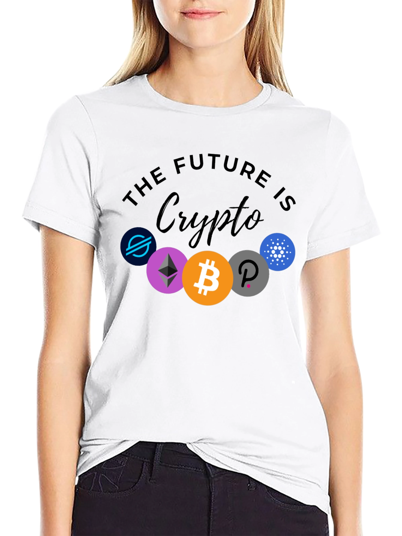 Black The Future is Crypto Black Graphic Tee view 9