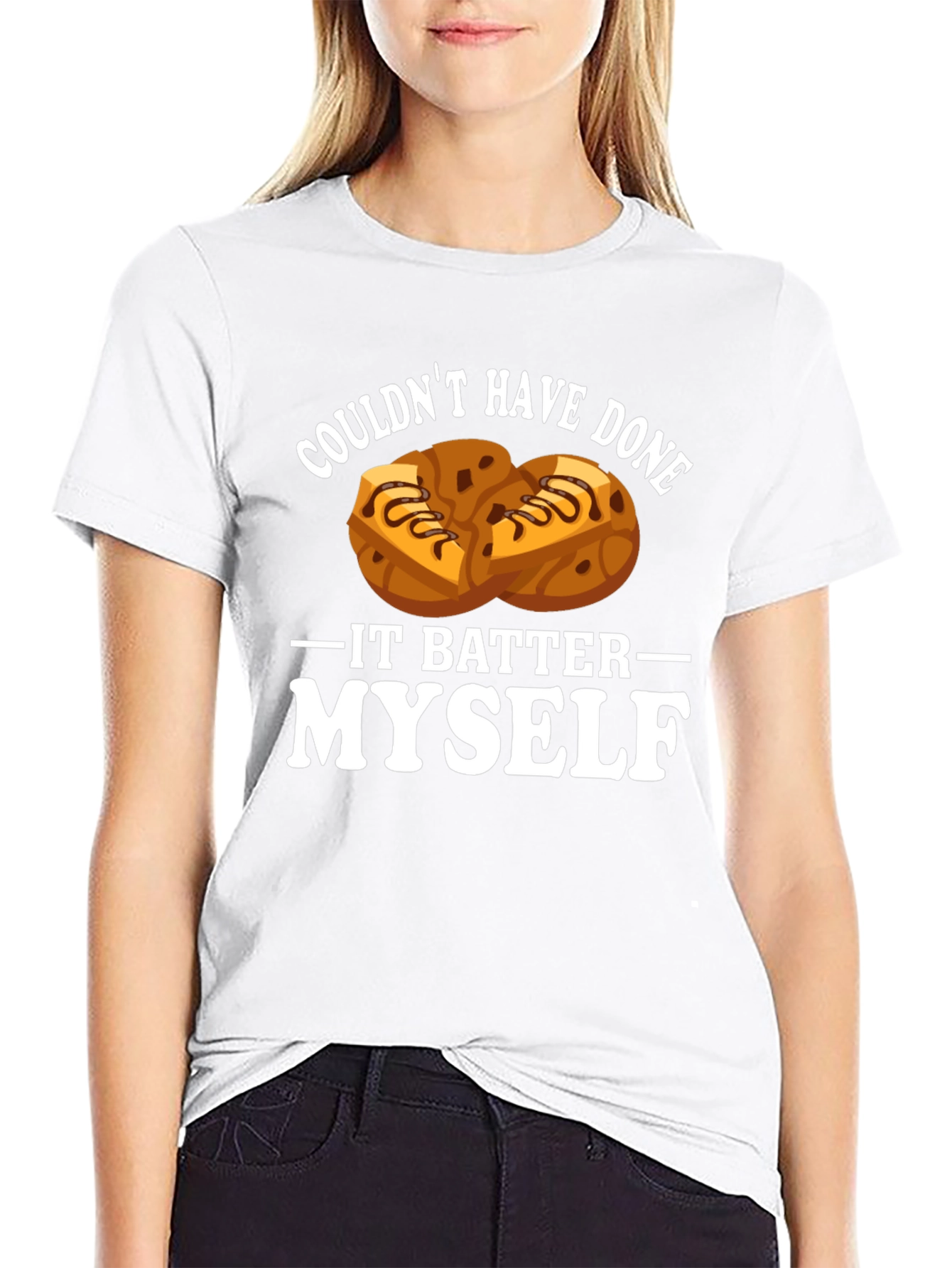 Black Funny Baking T-Shirt - Couldn't Have Done It Batter Myself! view 9