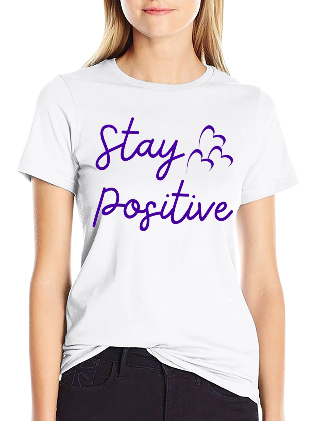 Black Stay Positive Graphic T-Shirt - Black view 9
