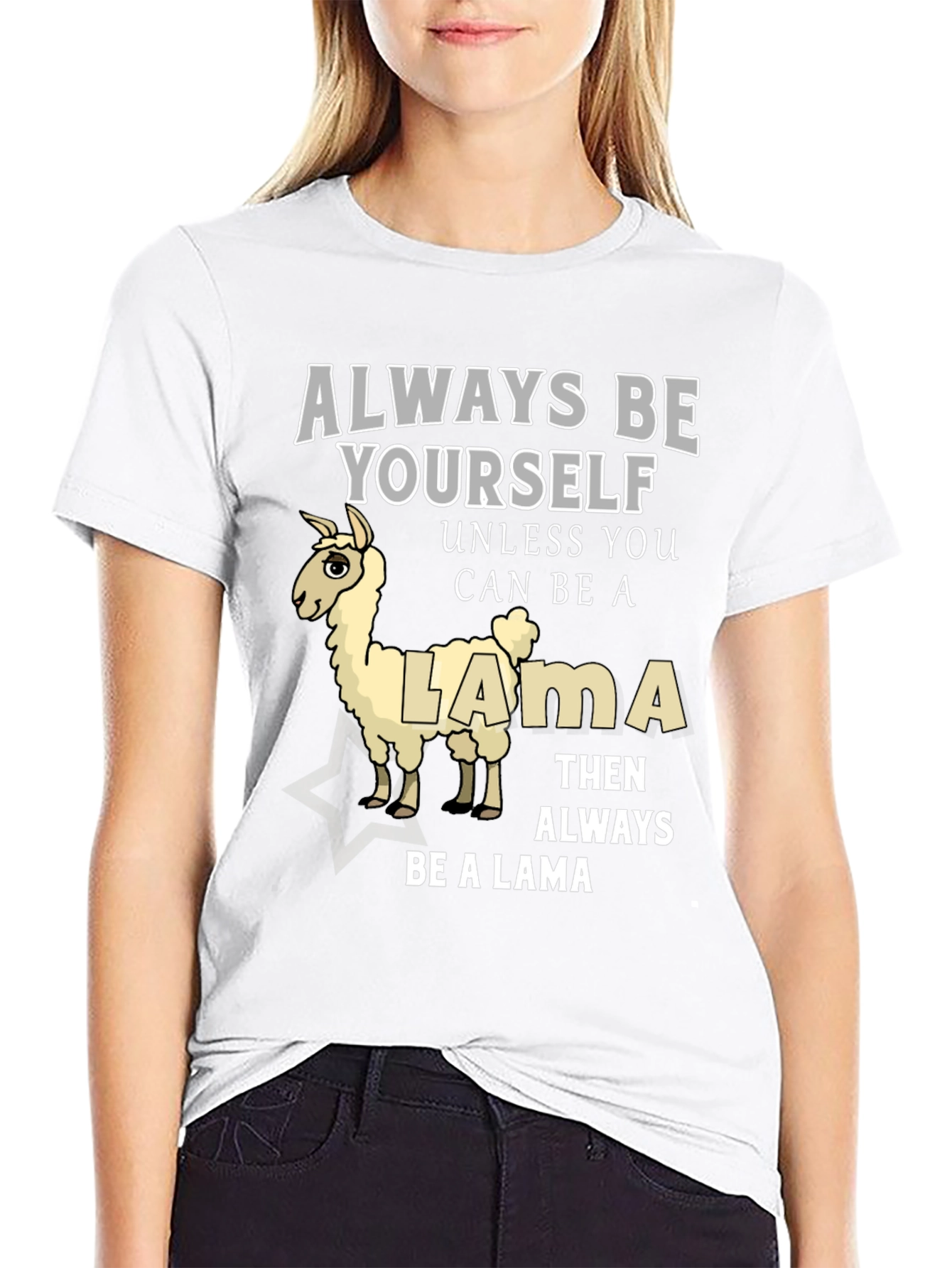 Black Always Be Yourself Unless You Can Be A Llama T-Shirt view 9