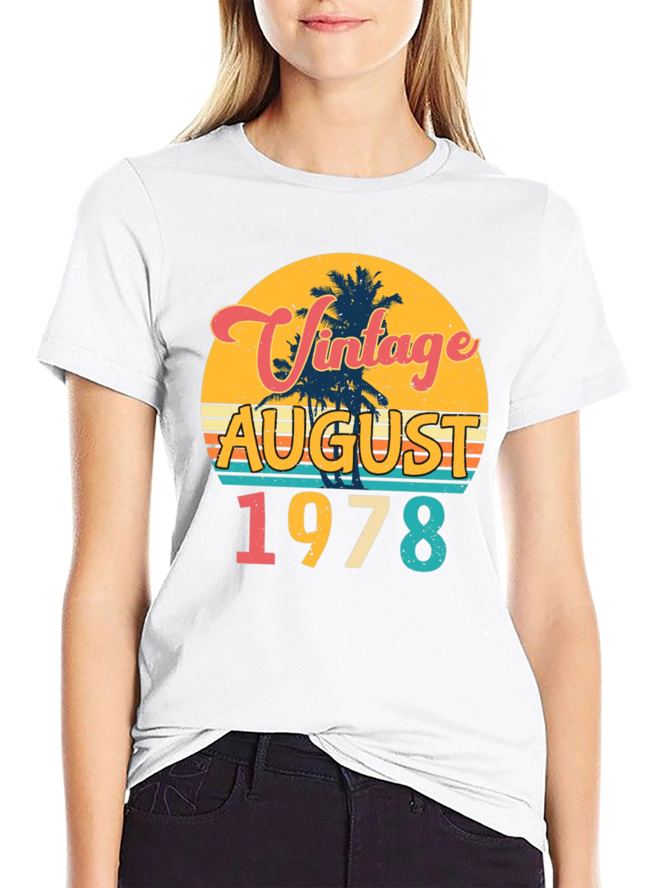 Black Vintage August 1978 Graphic T-Shirt view 9