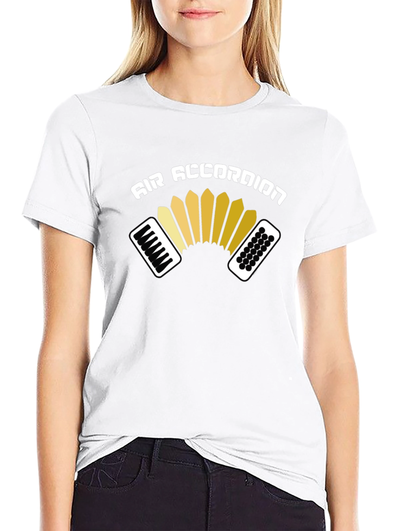 Black Air Accordion T-Shirt - Music Lover Tee view 9