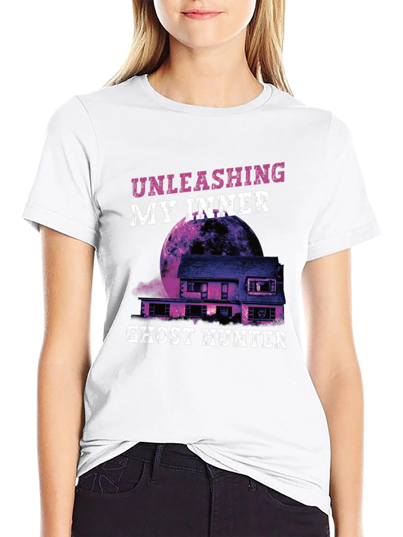 Black Ghost Hunter Graphic Tee view 9