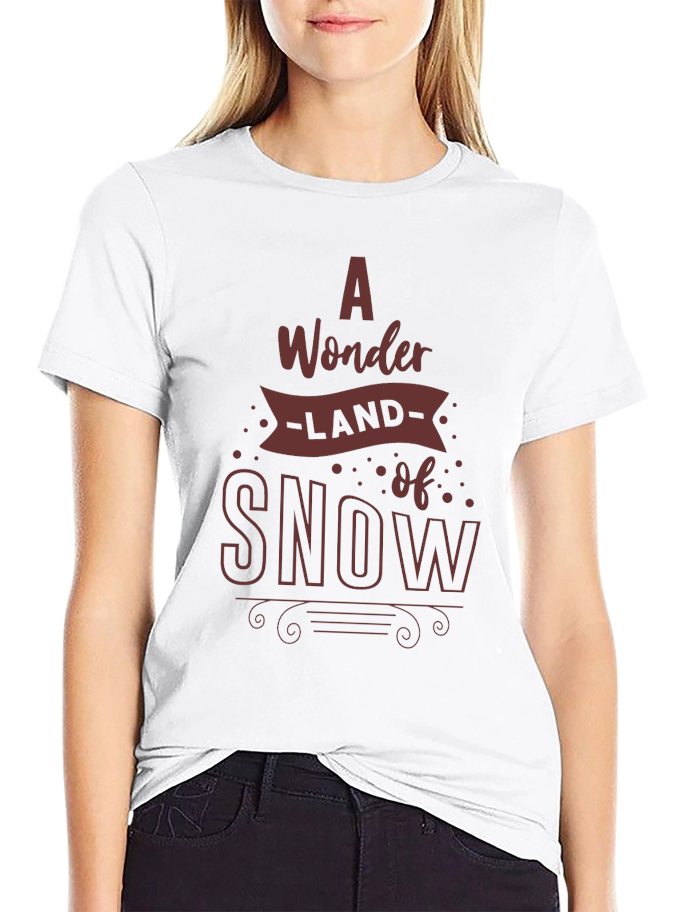 Black A Wonderland of Snow Graphic Tee view 9