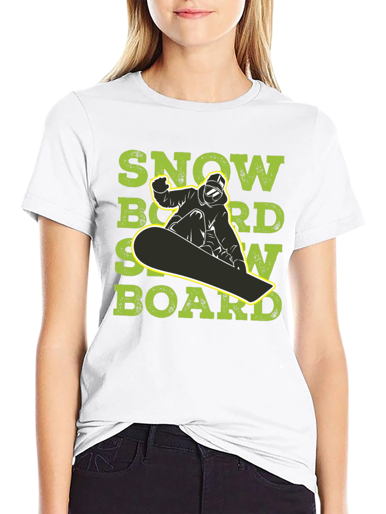 Black Snowboard T-Shirt - Ride in Style view 9