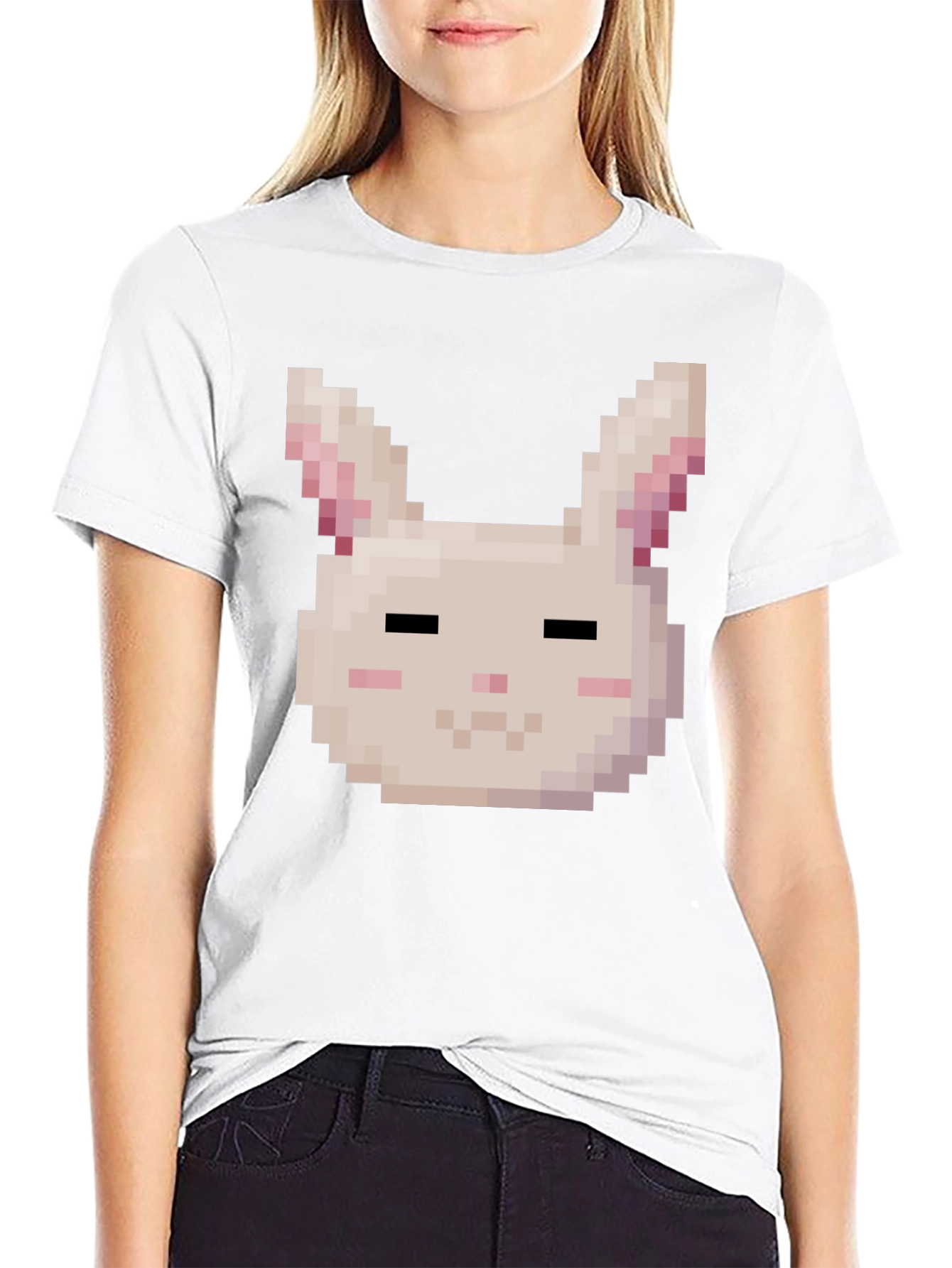 Pixel Bunny Graphic T-Shirt - Soft Cotton Tee - 9