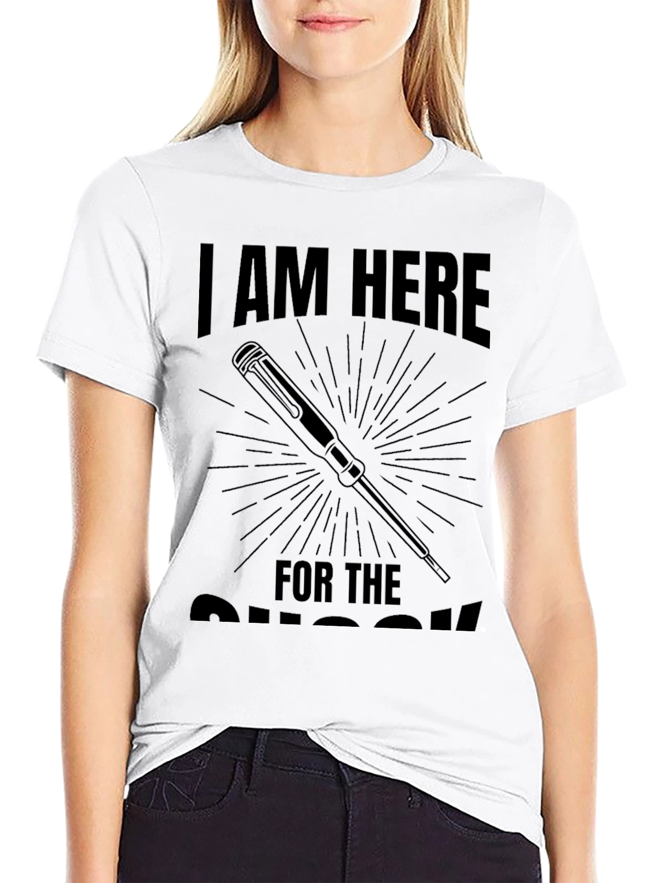 I'm Here For The Screws Funny Black T-Shirt - 9