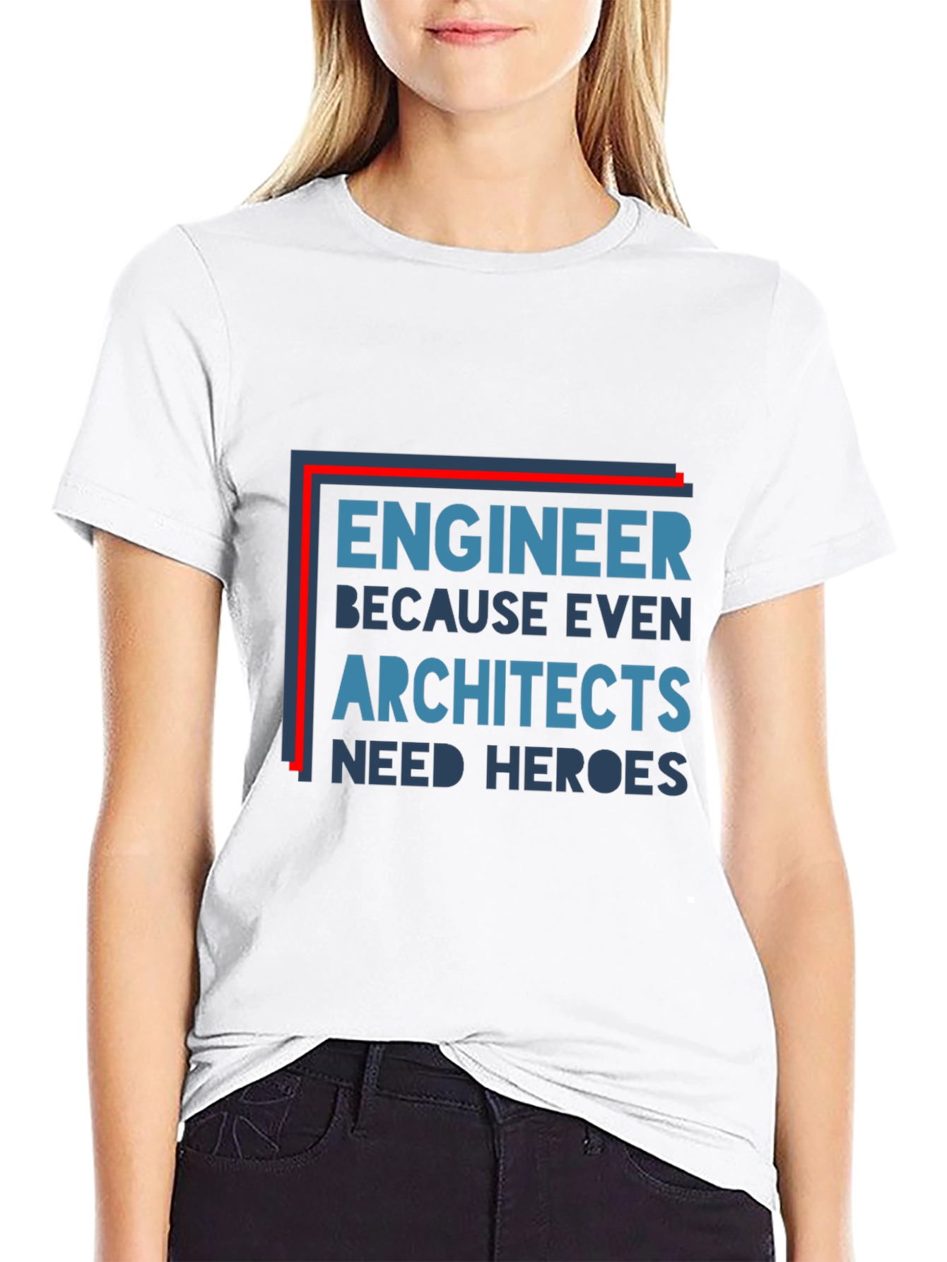 Black Engineer Hero Tee - Architect Appreciation Shirt view 9