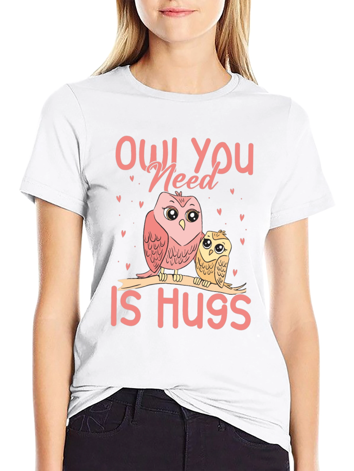 Black Owl You Need Is Hugs T-Shirt view 9