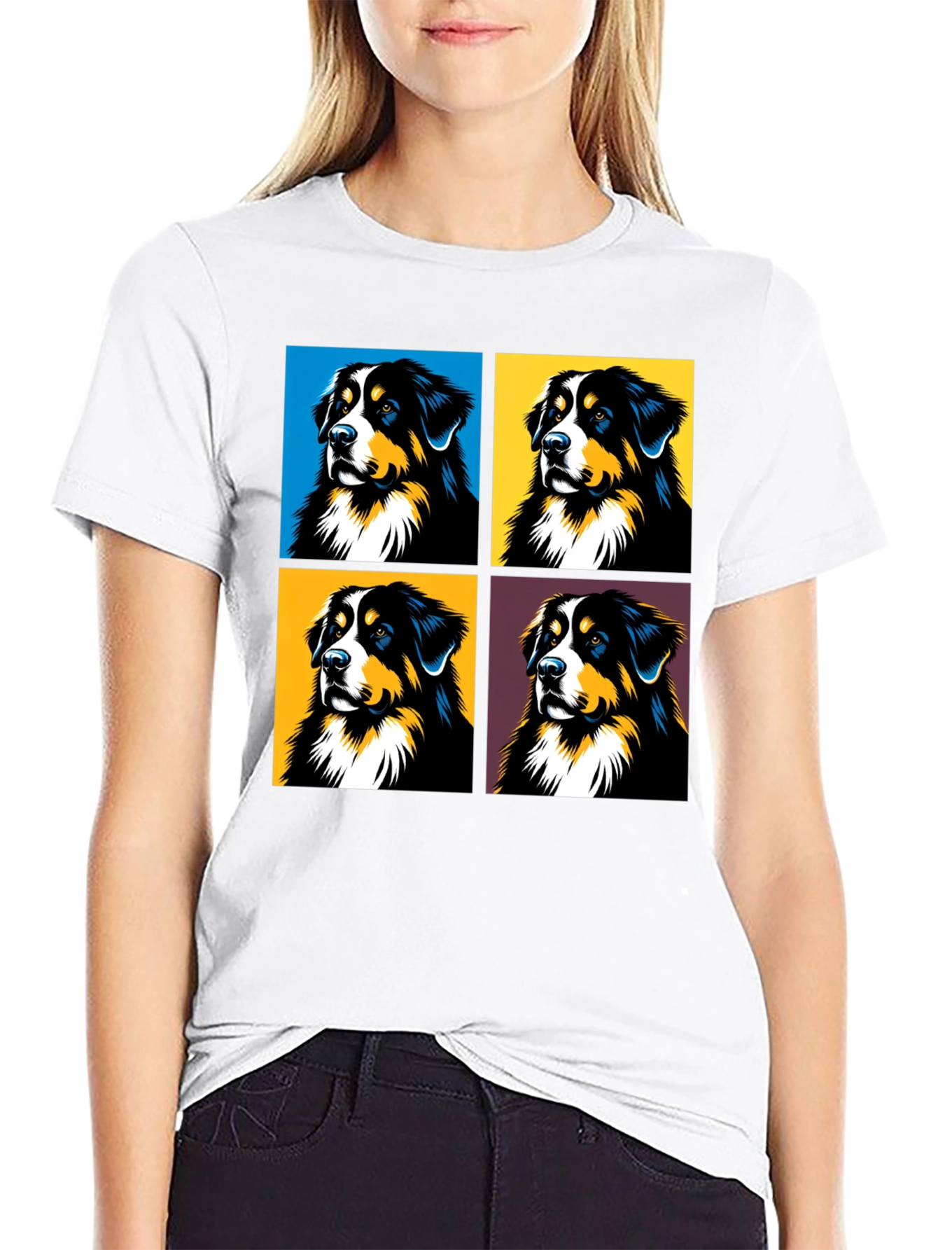 Black Dog Pop Art T-Shirt - Stylish Canine Tee view 9