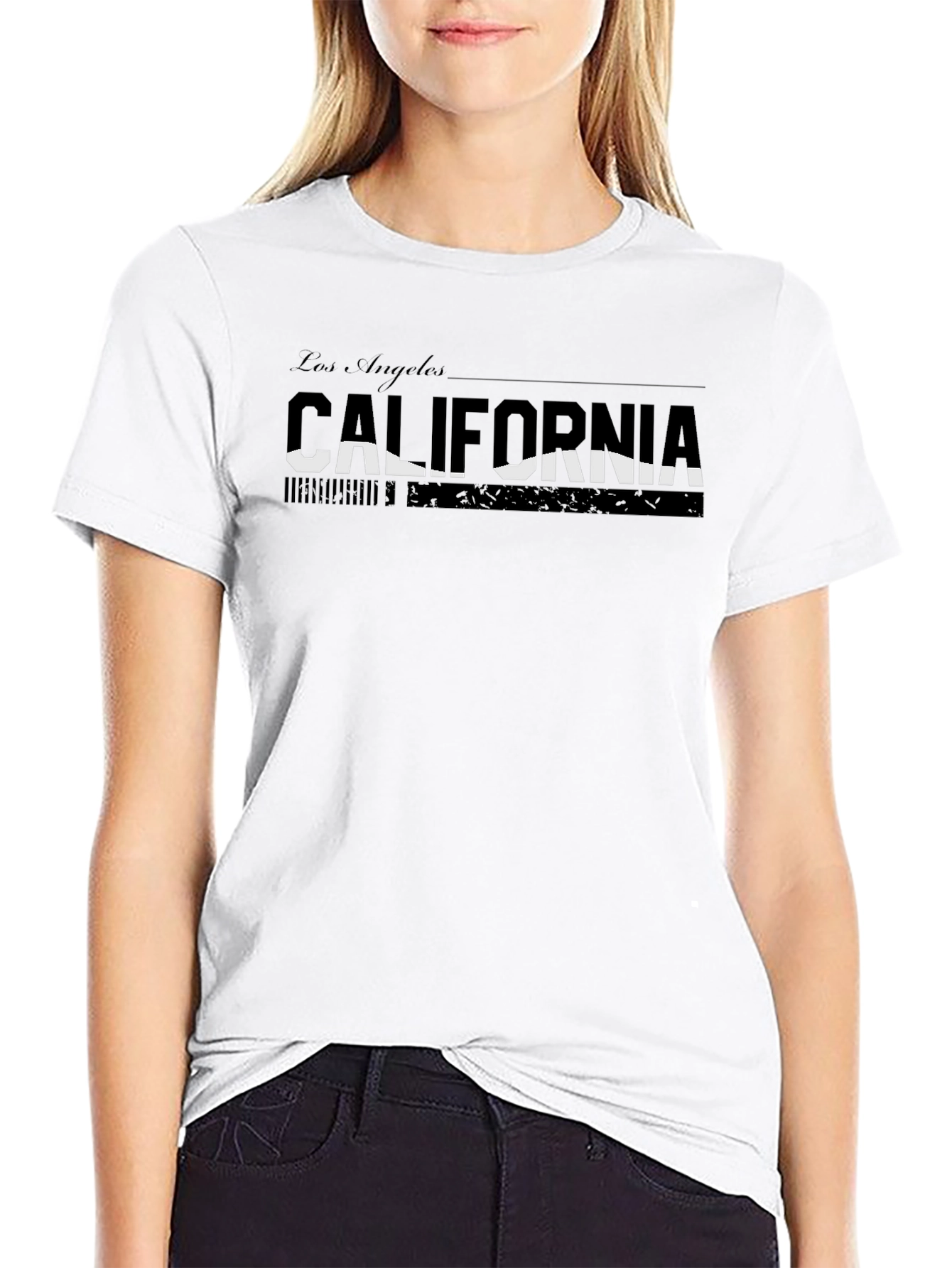 Black Los Angeles California Graphic Tee view 9