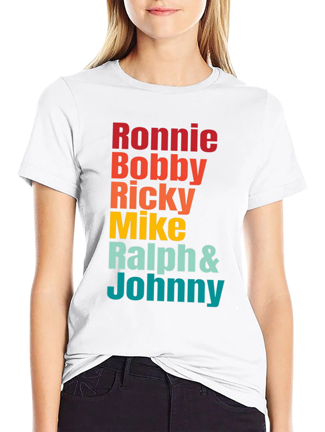 Black Ronnie Bobby Ricky Mike Ralph & Johnny Band Tee view 9