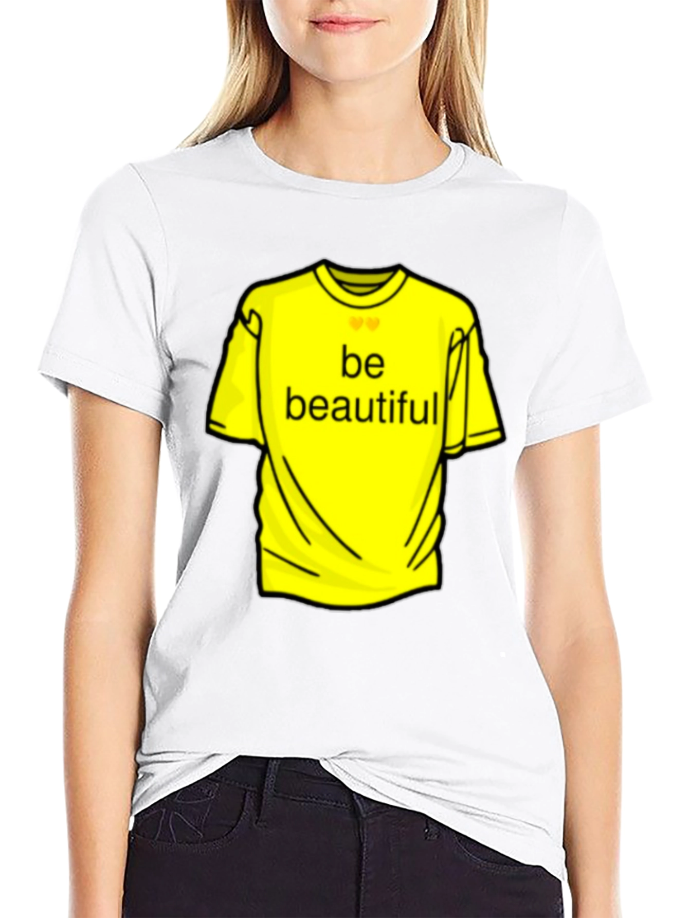 Black Be Beautiful Yellow Graphic Tee - Black Casual T-Shirt view 9