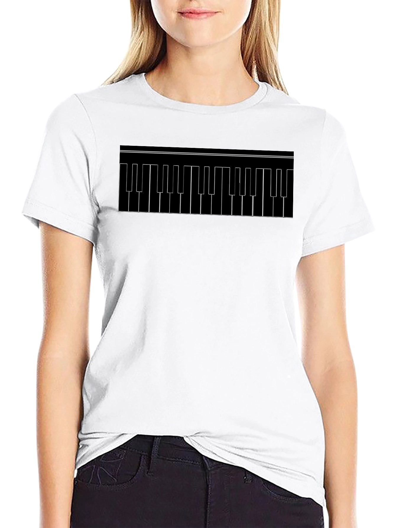 Black Keyboard Keys Graphic Tee - Black view 9