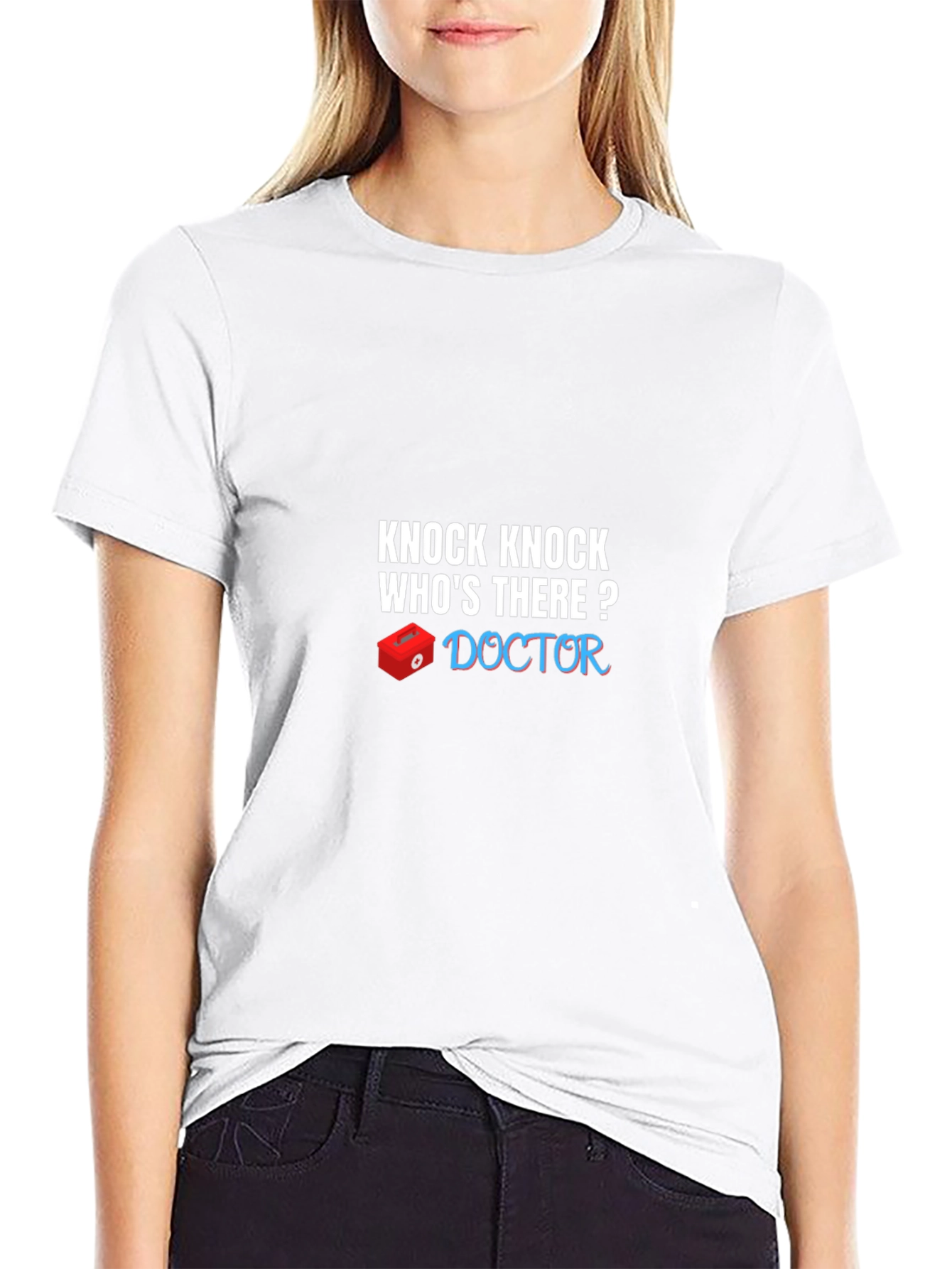 Black Knock Knock Doctor T-Shirt Humor view 9