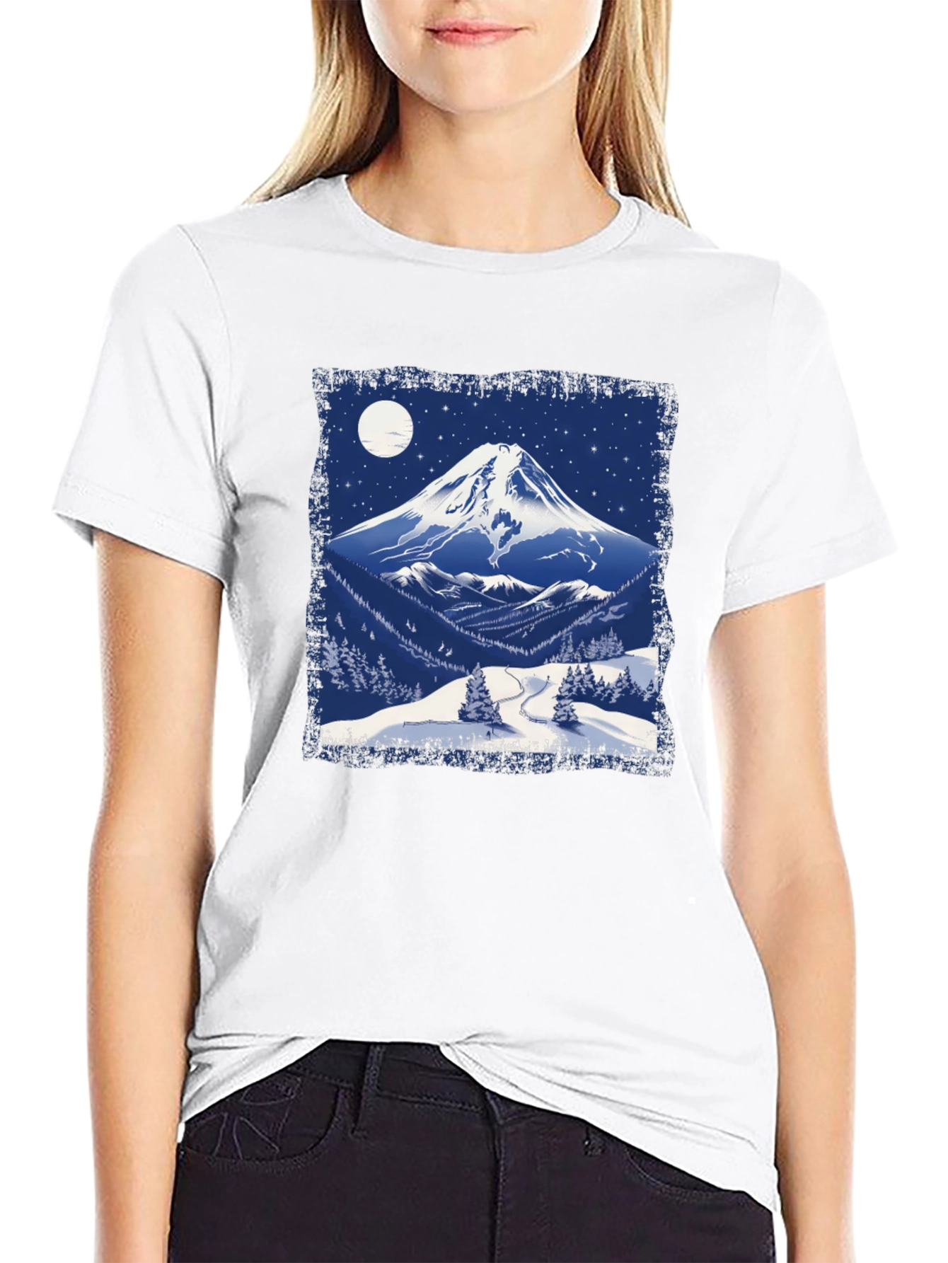 Black Mountain Peak Graphic Tee - Black Unisex view 9